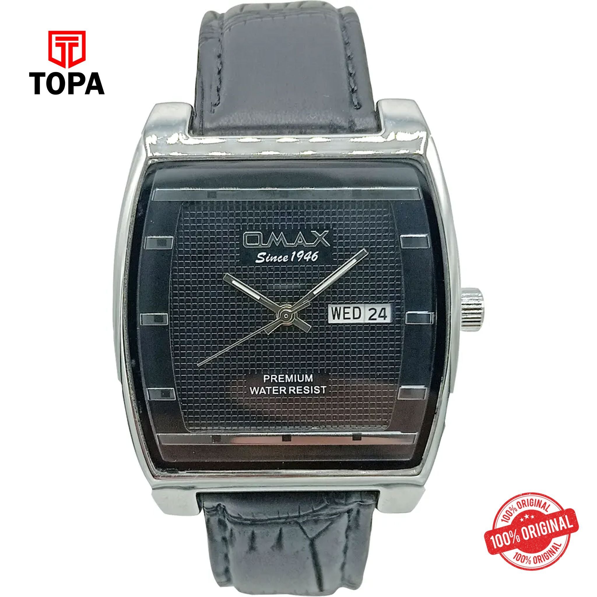 Topa Omax-D006VP22I-Leather-Band-Men-Watch - Product Image 1