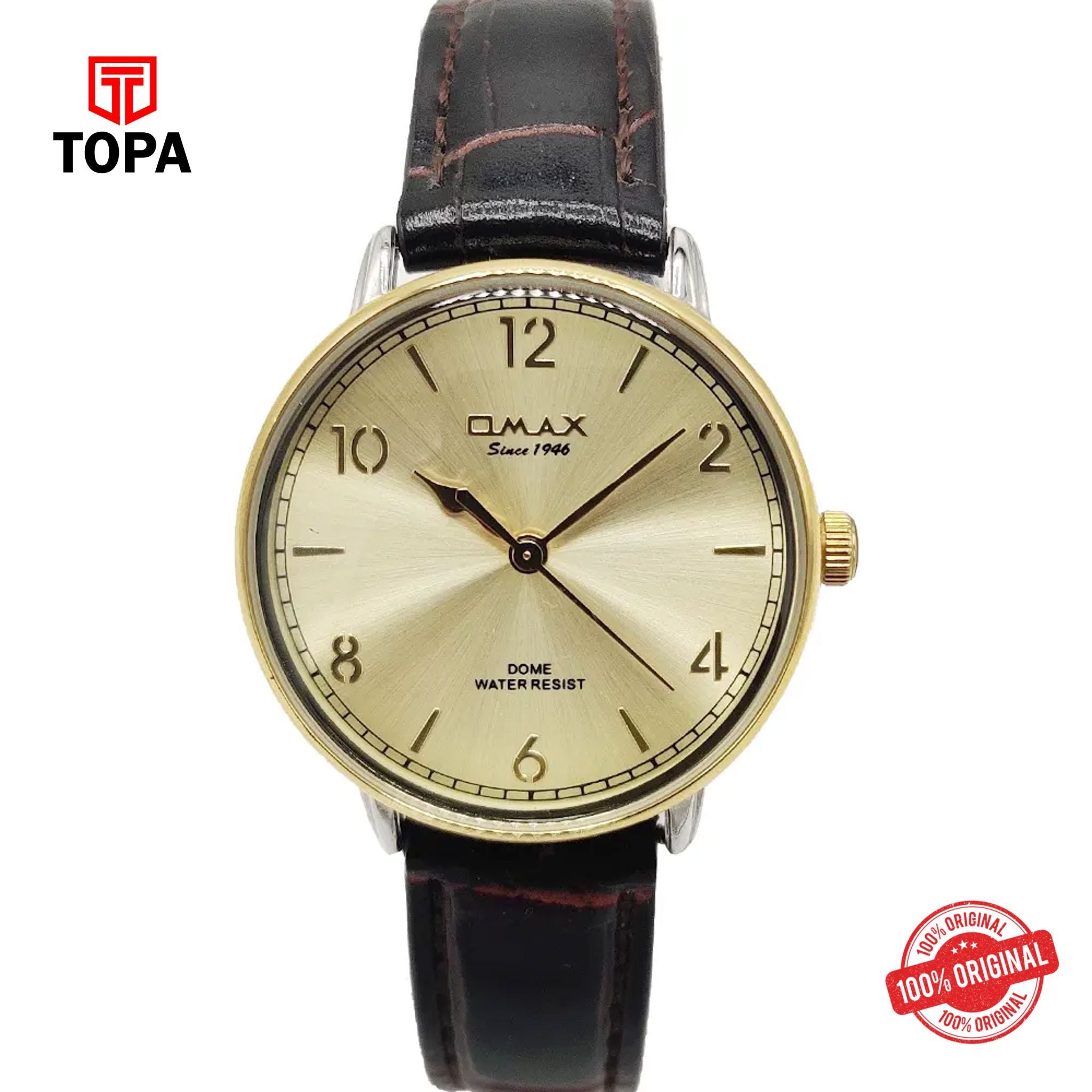 Topa Omax-DC002T15I-Leather-Band-Women-Watch - Product Image 1