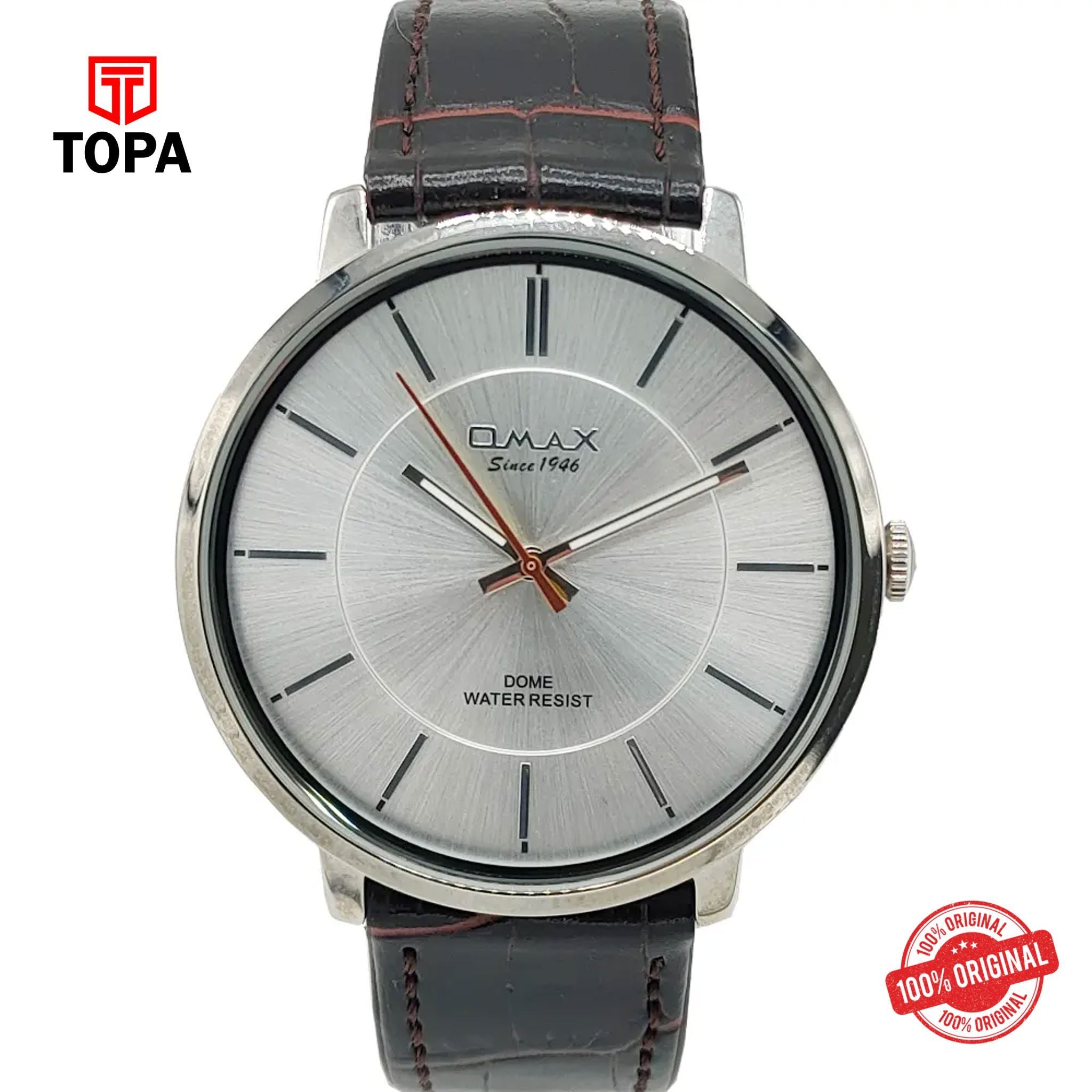 Topa Omax-DC005P65I-Leather-Band-Men-Watch - Product Image 1