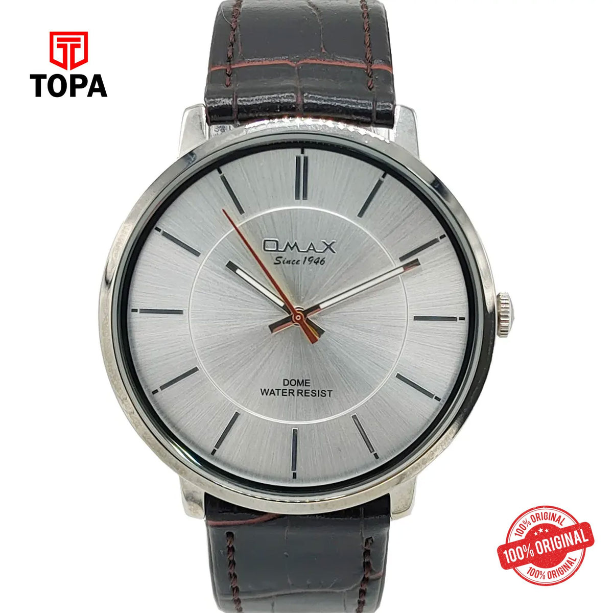 Topa Omax-DC005P65I-Leather-Band-Men-Watch - Product Image 1