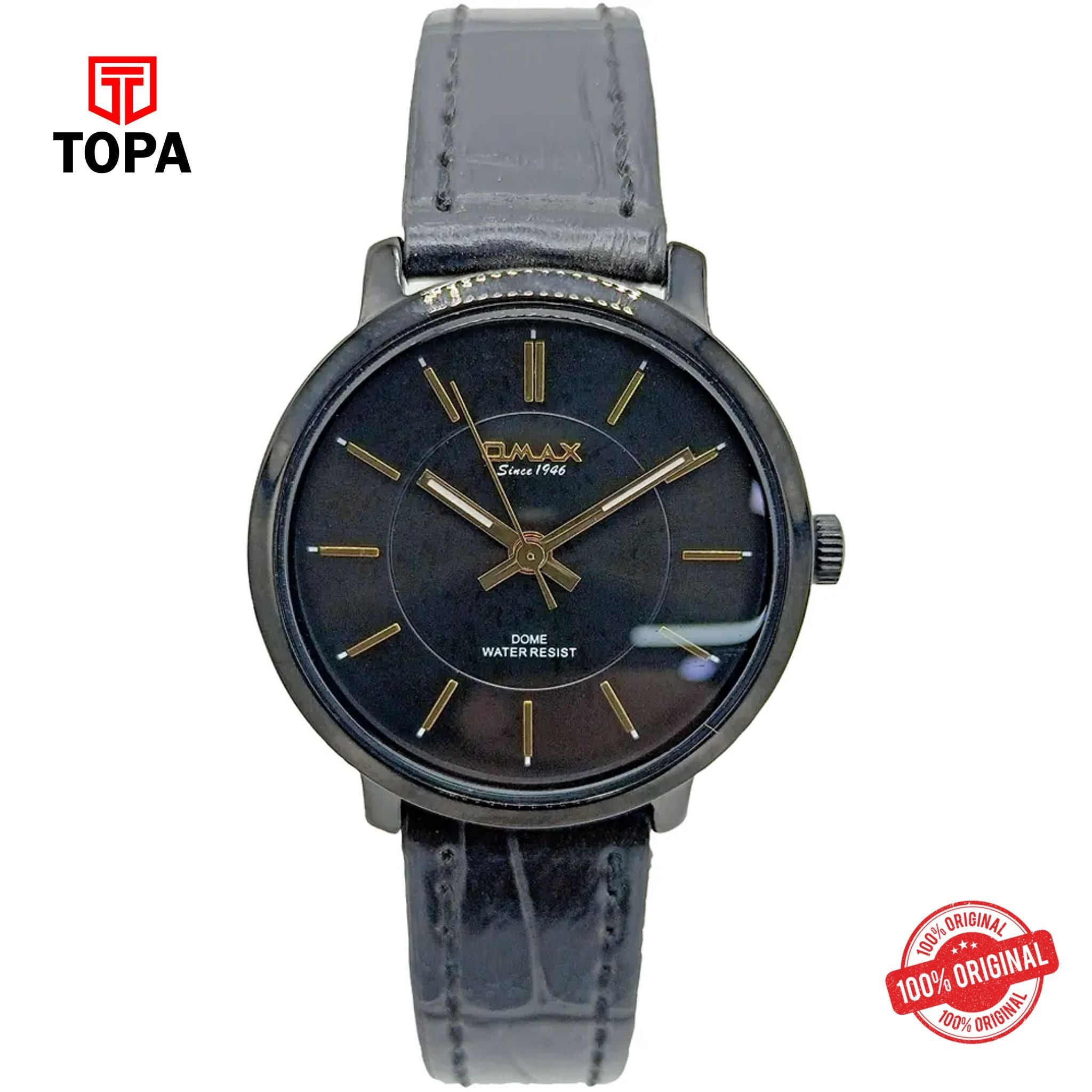Topa Omax-DC006M22Y-Leather-Band-Women-Watch - Product Image 1