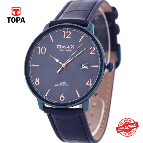 Topa Omax-DCD001-BLU-Leather-Band-Men-Watch - Product Image 1