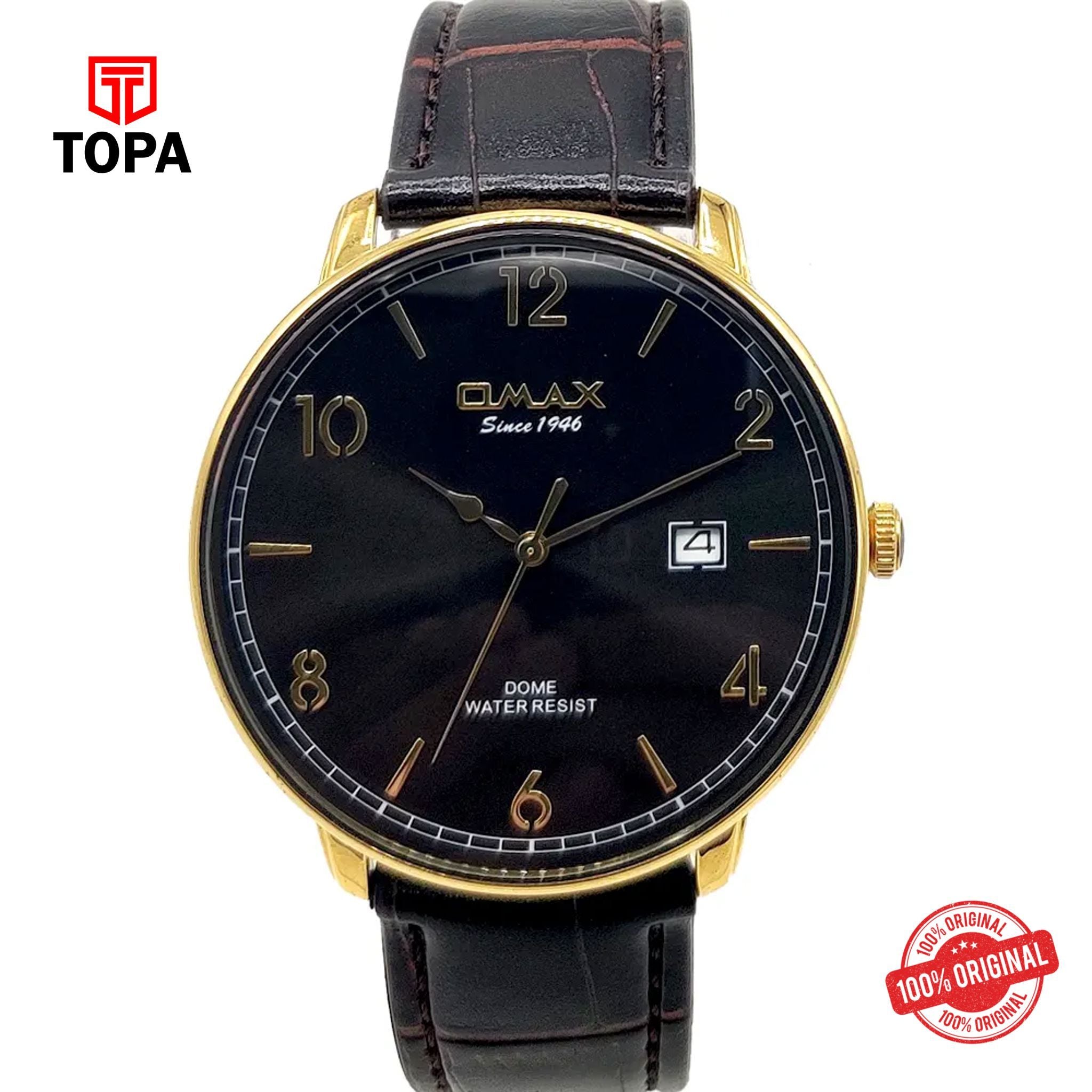 Topa Omax-DCD001G25I-Leather-Band-Men-Watch - Product Image 1