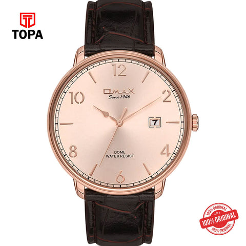 Topa Omax-DCD001R85I-Leather-Band-Men-Watch - Product Image 1