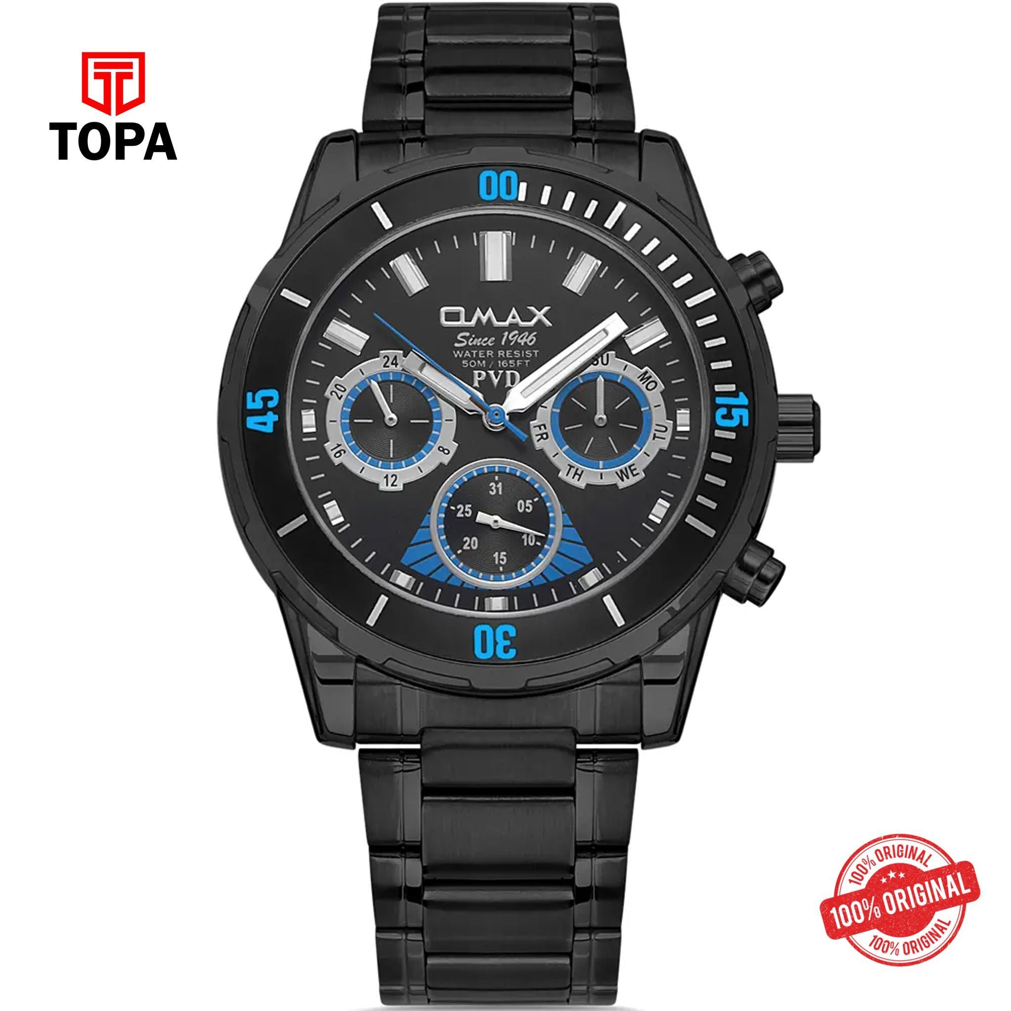 Topa Omax-DFM001B002-Metal-Band-Men-Watch - Product Image 1