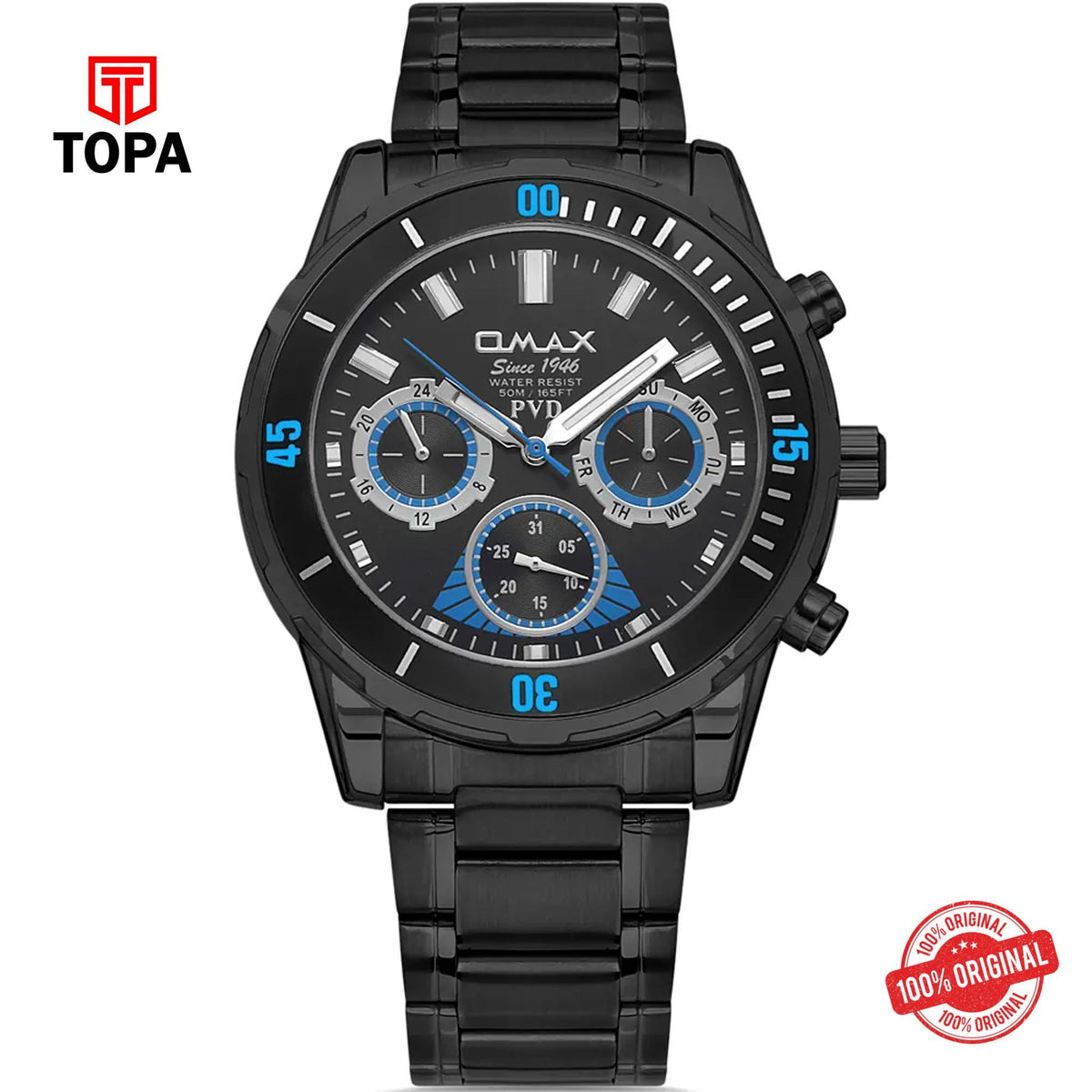Topa Omax-DFM001B002-Metal-Band-Men-Watch - Product Image 1