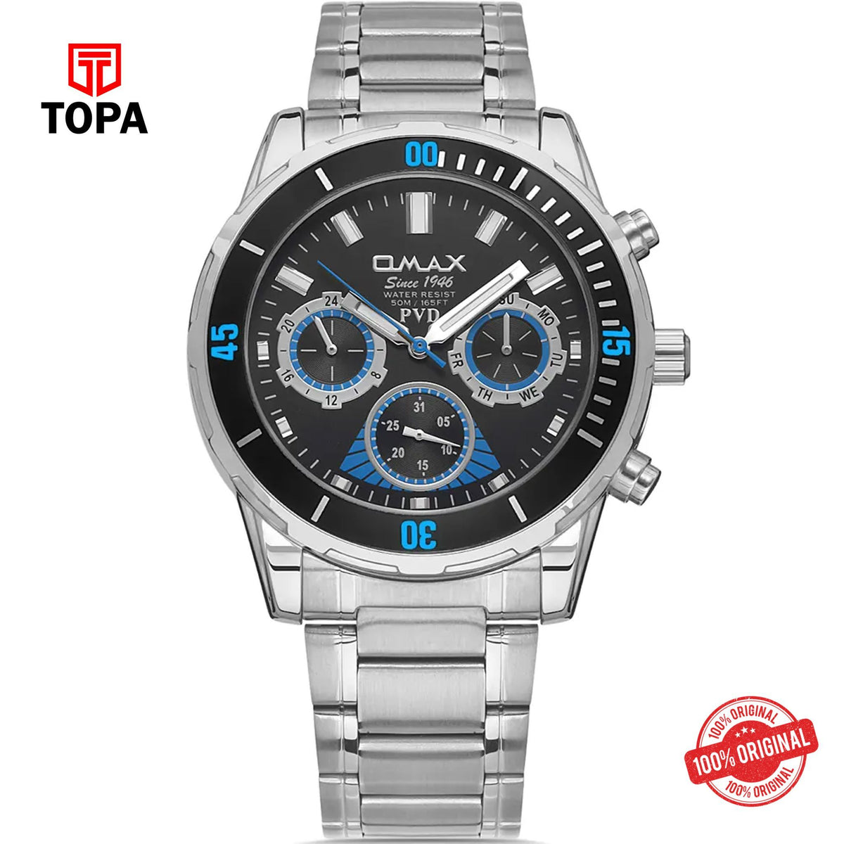 Topa Omax-DFM001I002-Metal-Band-Men-Watch - Product Image 1