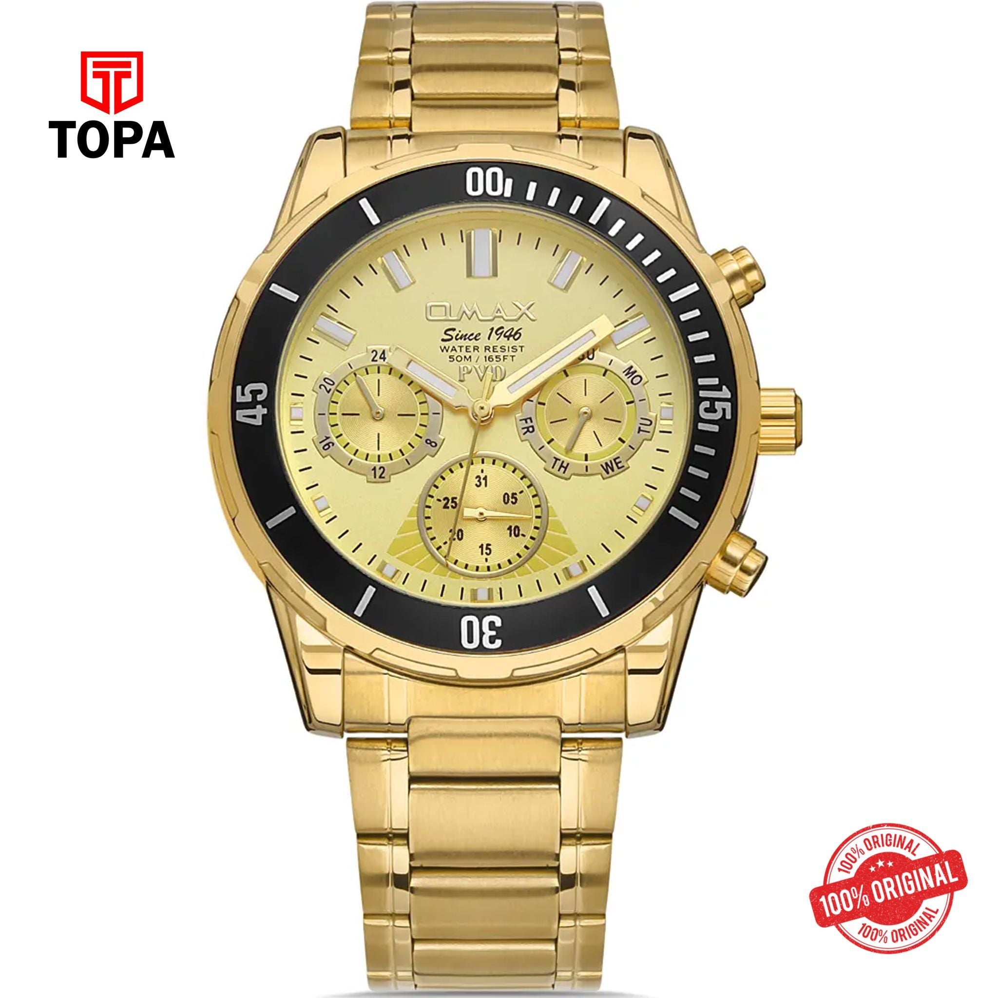 Topa Omax-DFM001Q001-Metal-Band-Men-Watch - Product Image 1