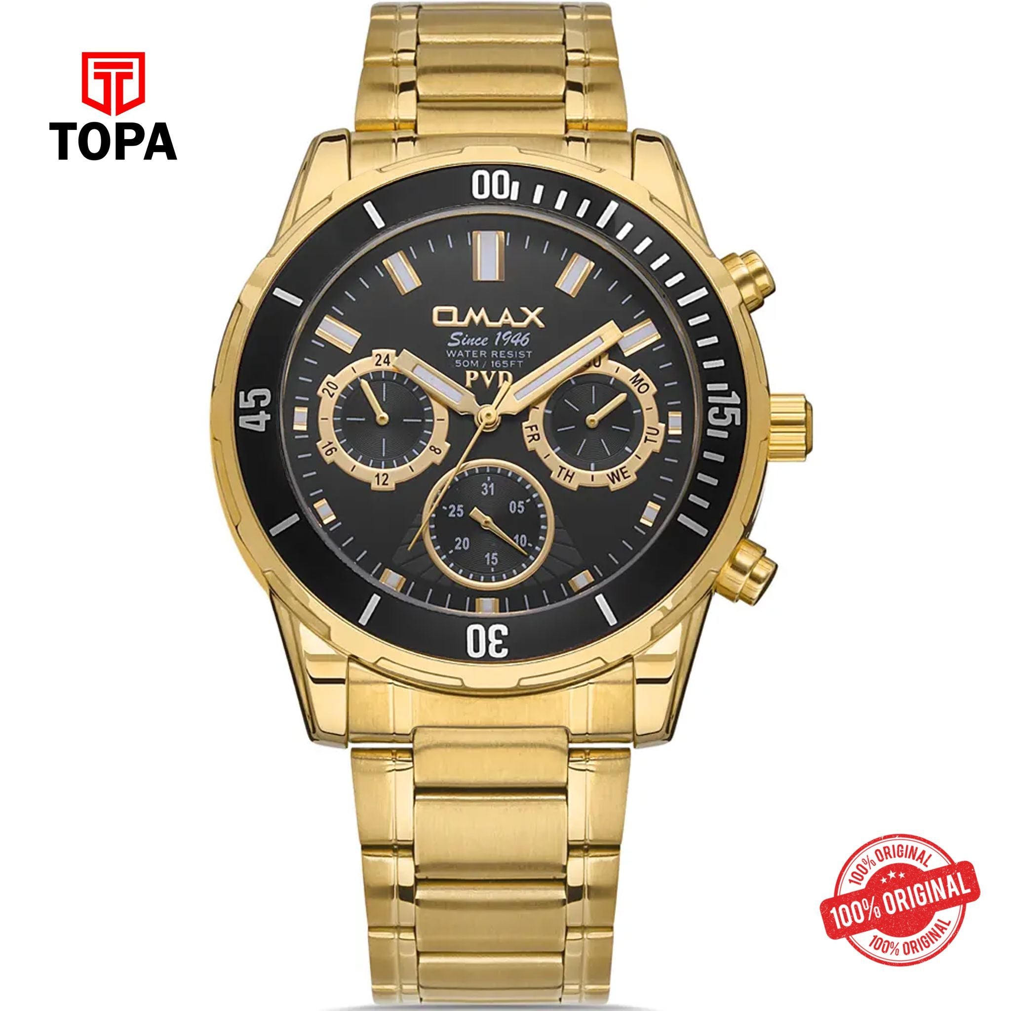 Topa Omax-DFM001Q002-Metal-Band-Men-Watch - Product Image 1