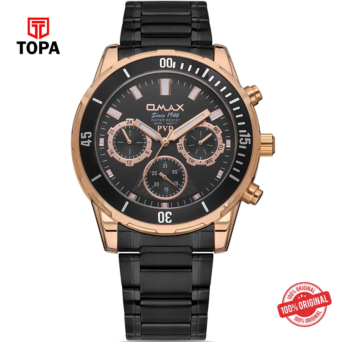 Topa Omax-DFM001U012-Metal-Band-Men-Watch - Product Image 1