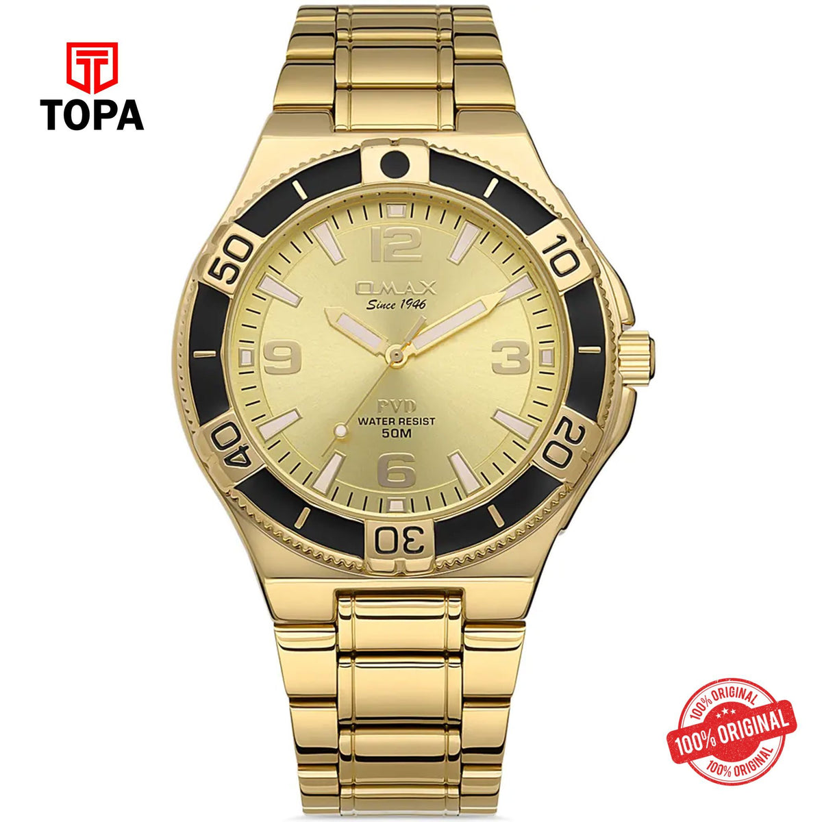Topa Omax-DFS003Q001-Metal-Band-Men-Watch - Product Image 1