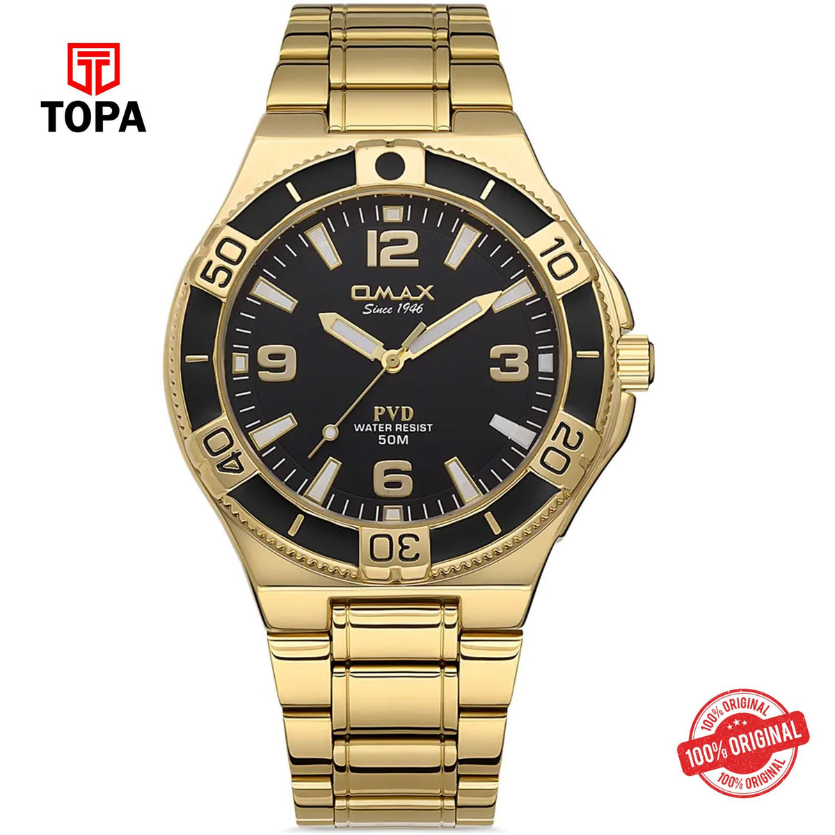Topa Omax-DFS003Q002-Metal-Band-Men-Watch - Product Image 1