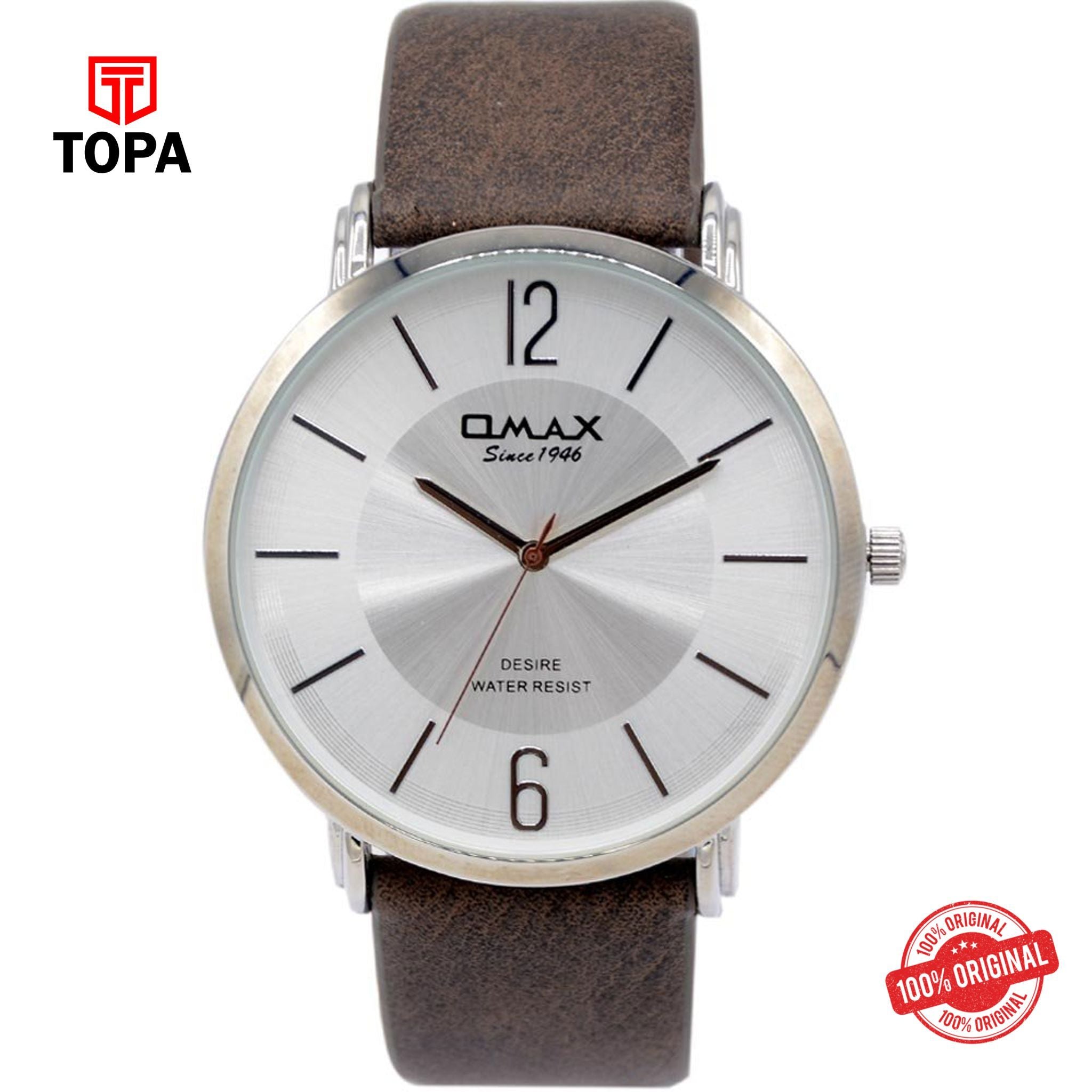 Topa Omax-DX07P65I-Leather-Band-Men-Watch - Product Image 1