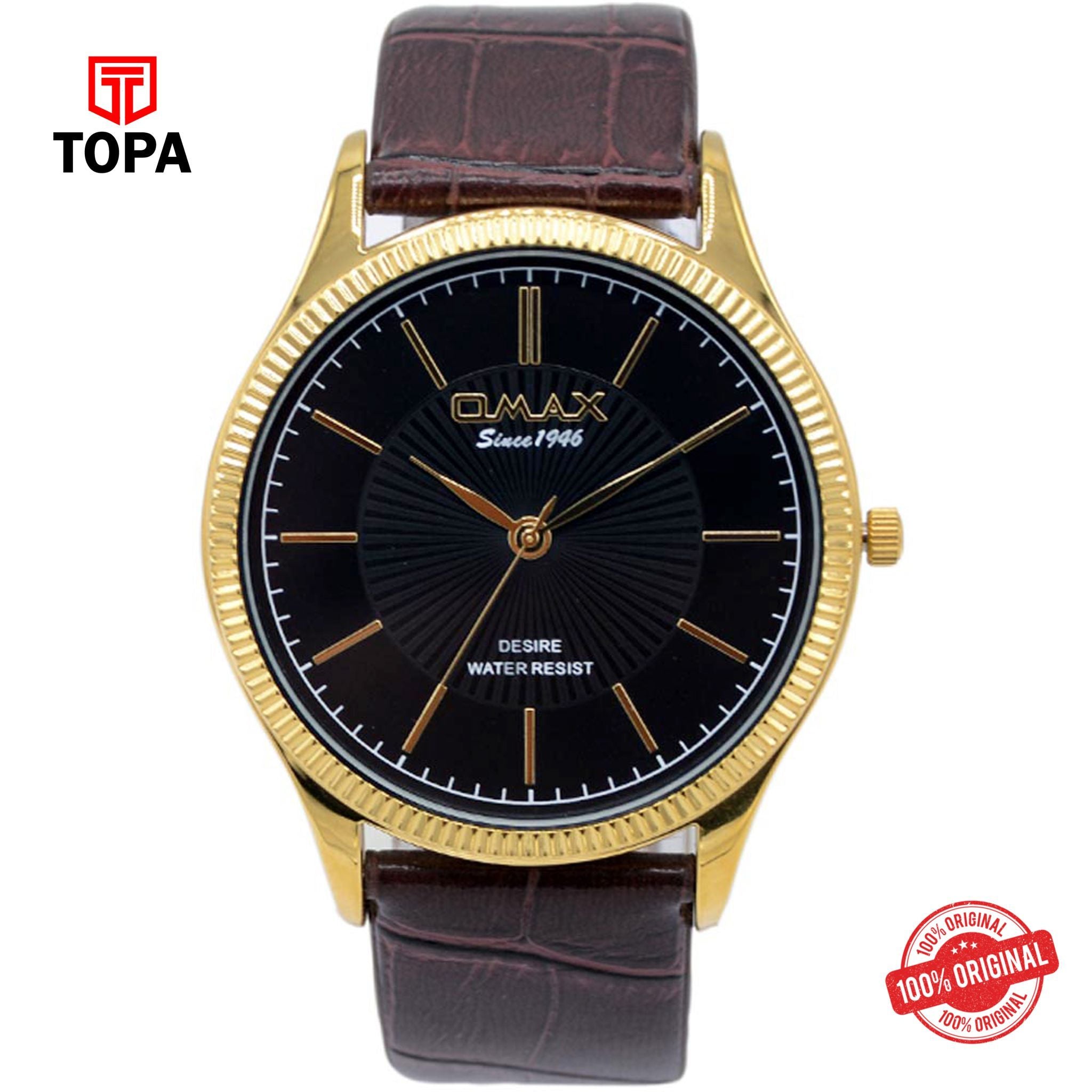 Topa Omax-DX11G25I-Leather-Band-Men-Watch - Product Image 1