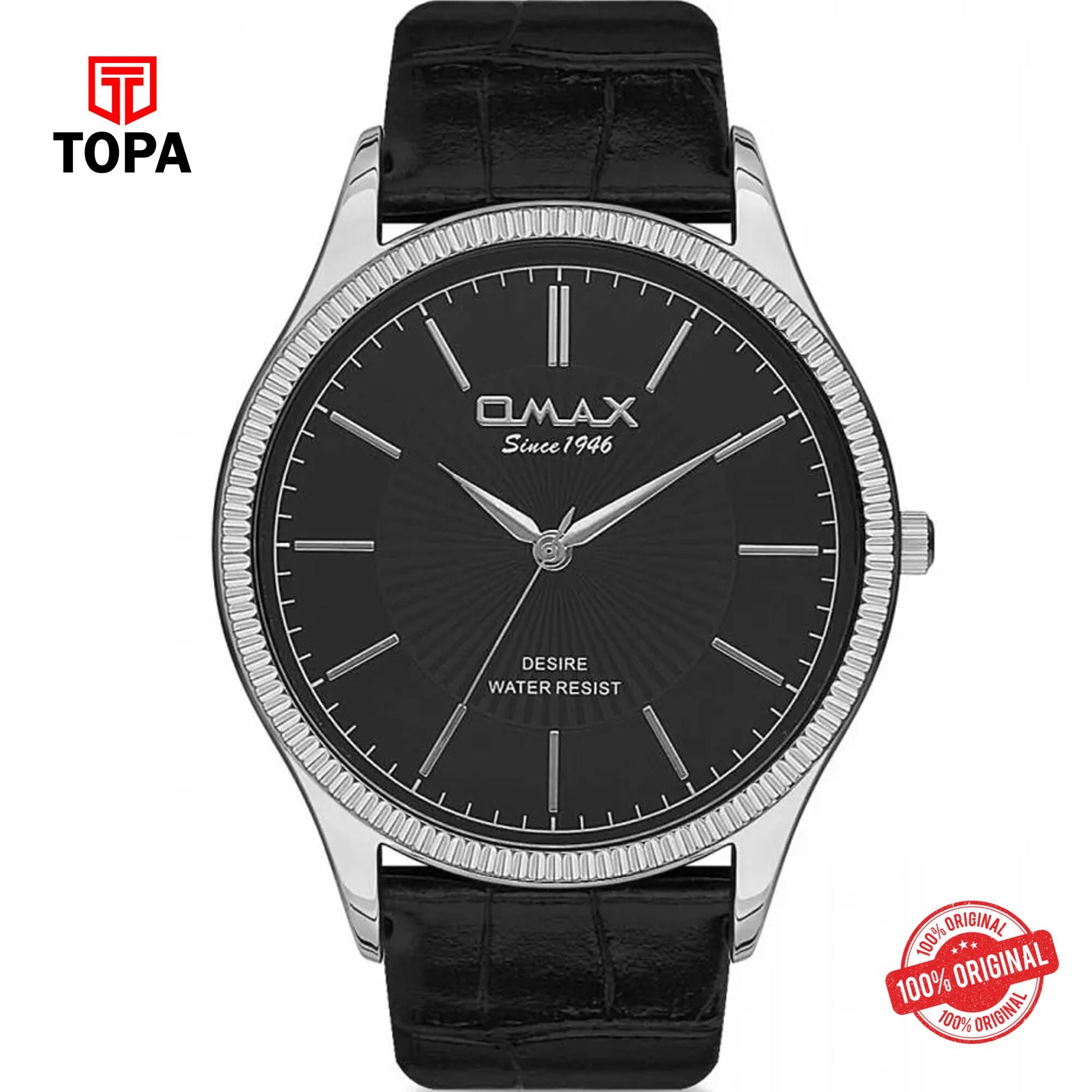 Topa Omax-DX11P22I-Leather-Band-Men-Watch - Product Image 1