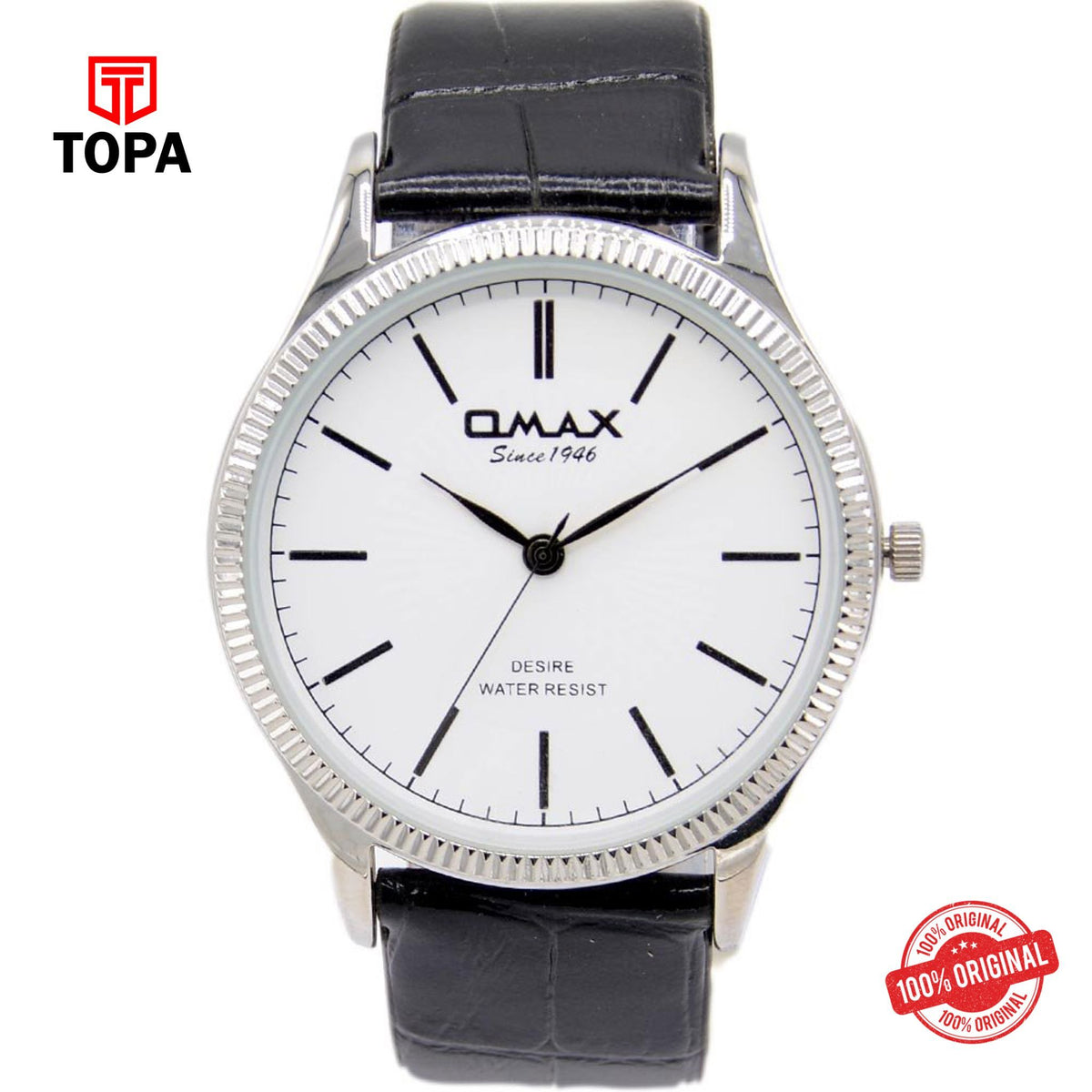 Topa Omax-DX11P32I-Leather-Band-Men-Watch - Product Image 1