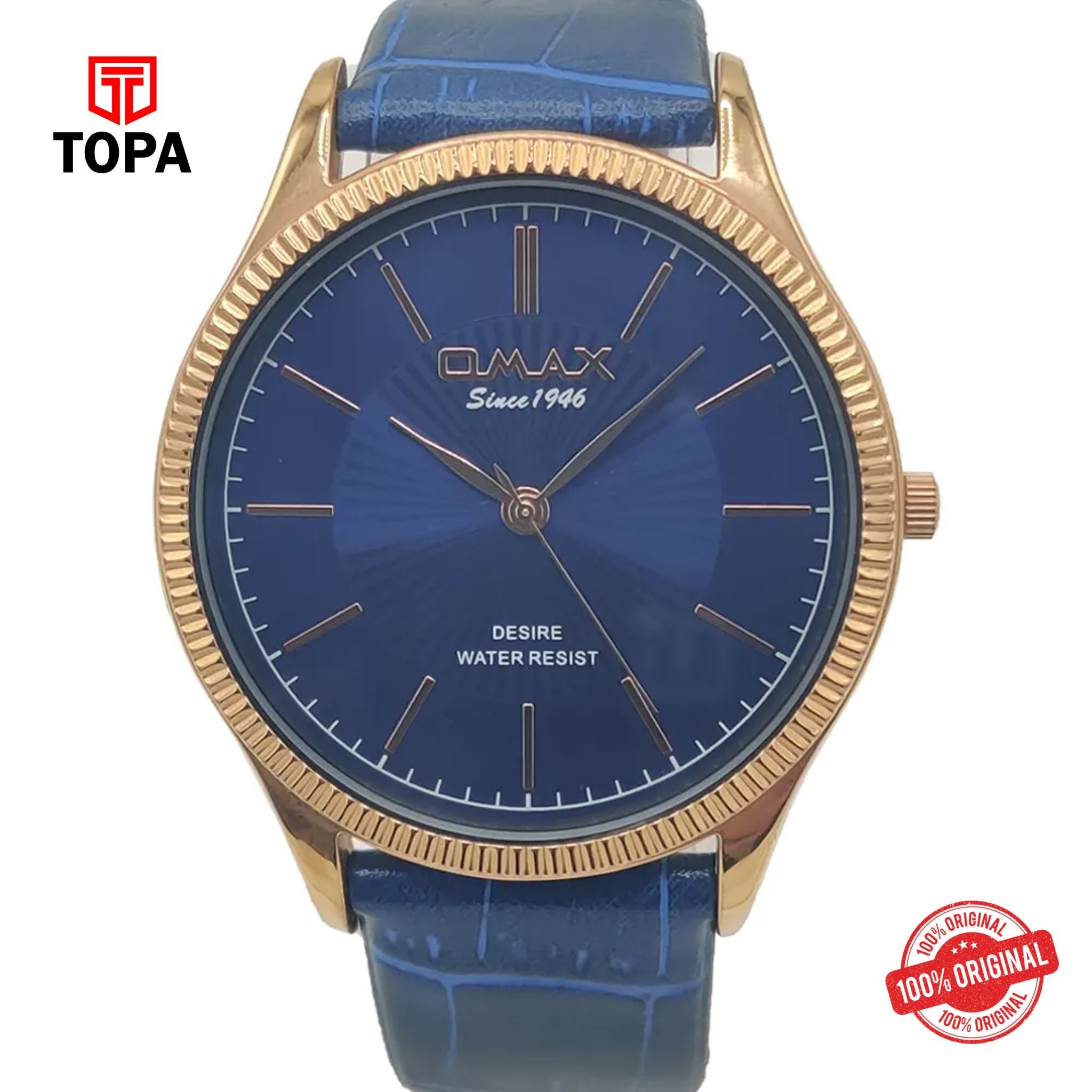 Topa Omax-DX11R44I-Leather-Band-Men-Watch - Product Image 1