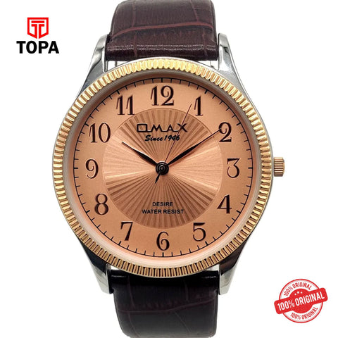 Topa Omax-DX12C85A-Leather-Band-Men-Watch - Product Image 1