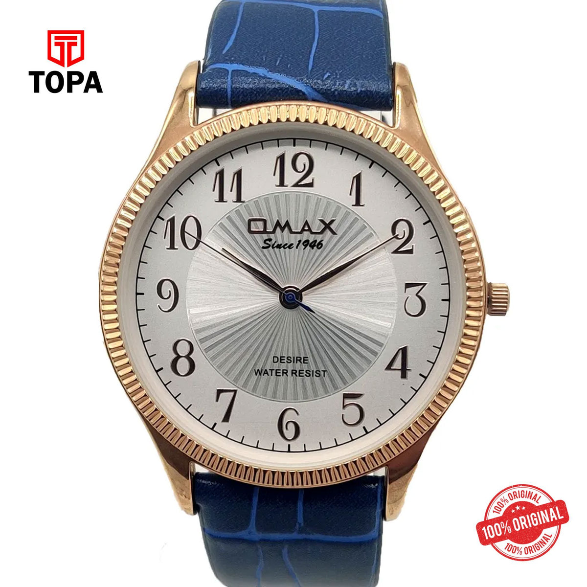Topa Omax-DX12R64A-Leather-Band-Men-Watch - Product Image 1