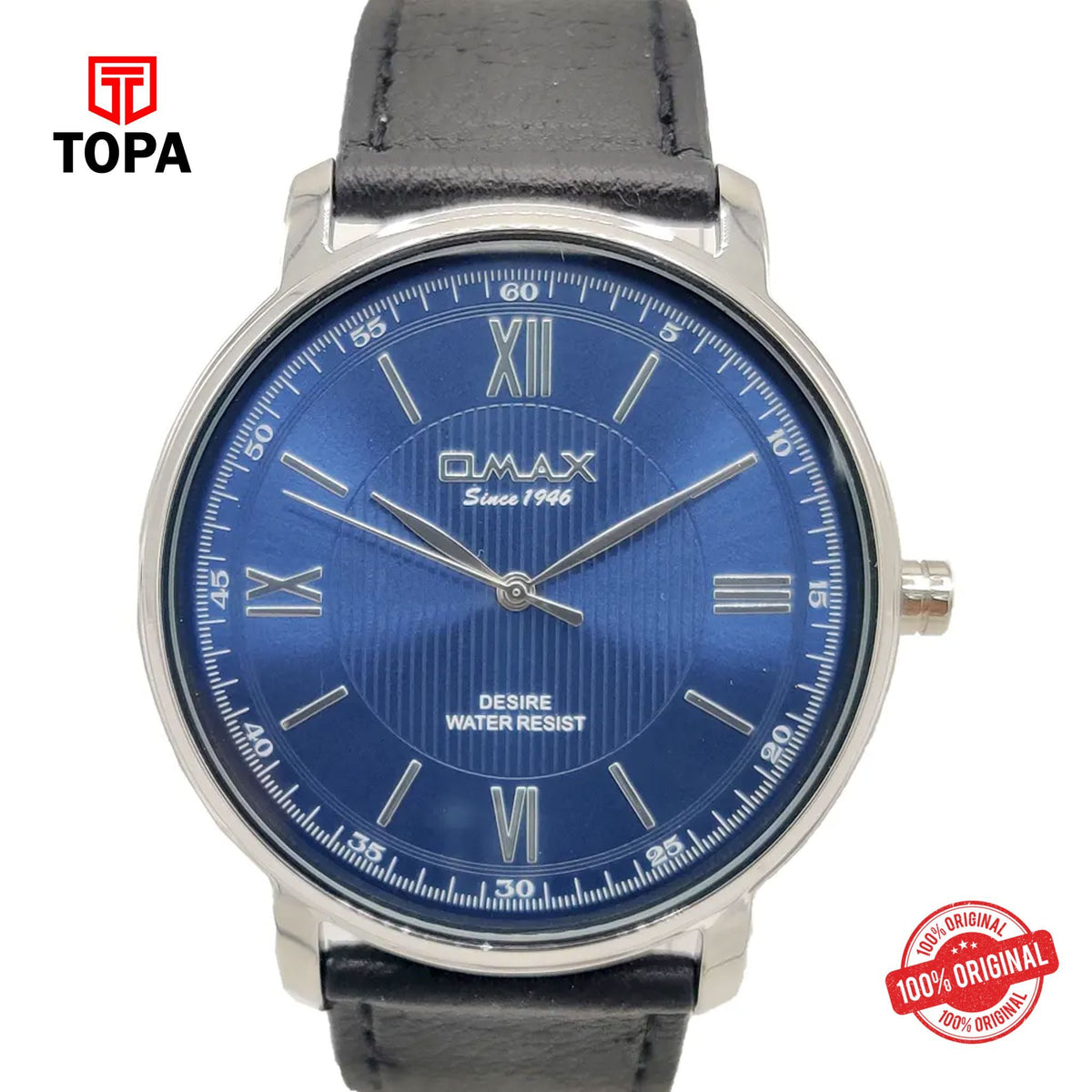 Topa Omax-DX23P42I-Leather-Band-Men-Watch - Product Image 1