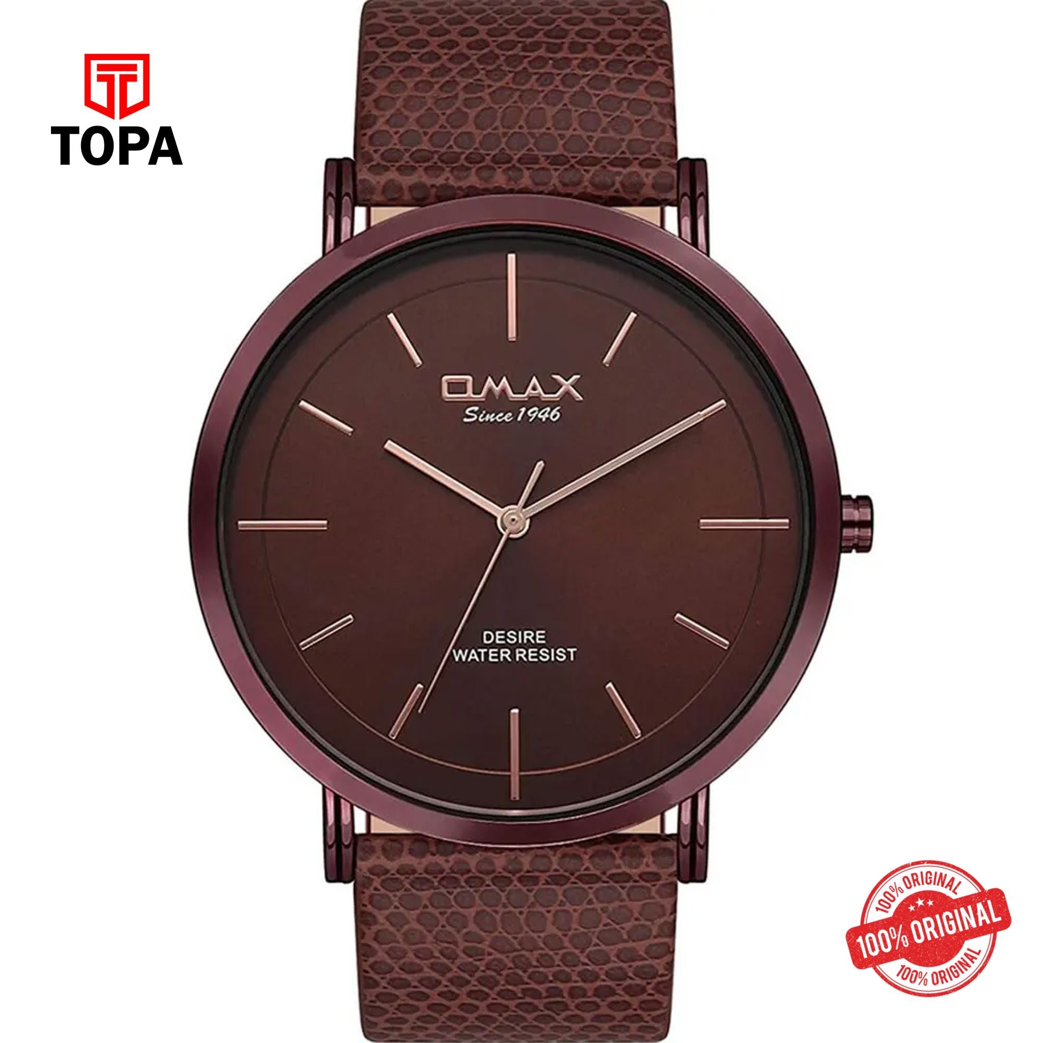 Topa Omax-DX31F55I-Leather-Band-Men-Watch - Product Image 1