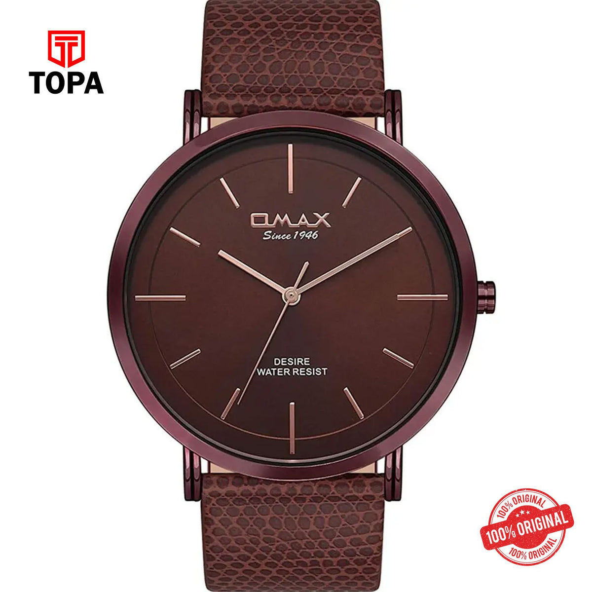 Topa Omax-DX31F55I-Leather-Band-Men-Watch - Product Image 1