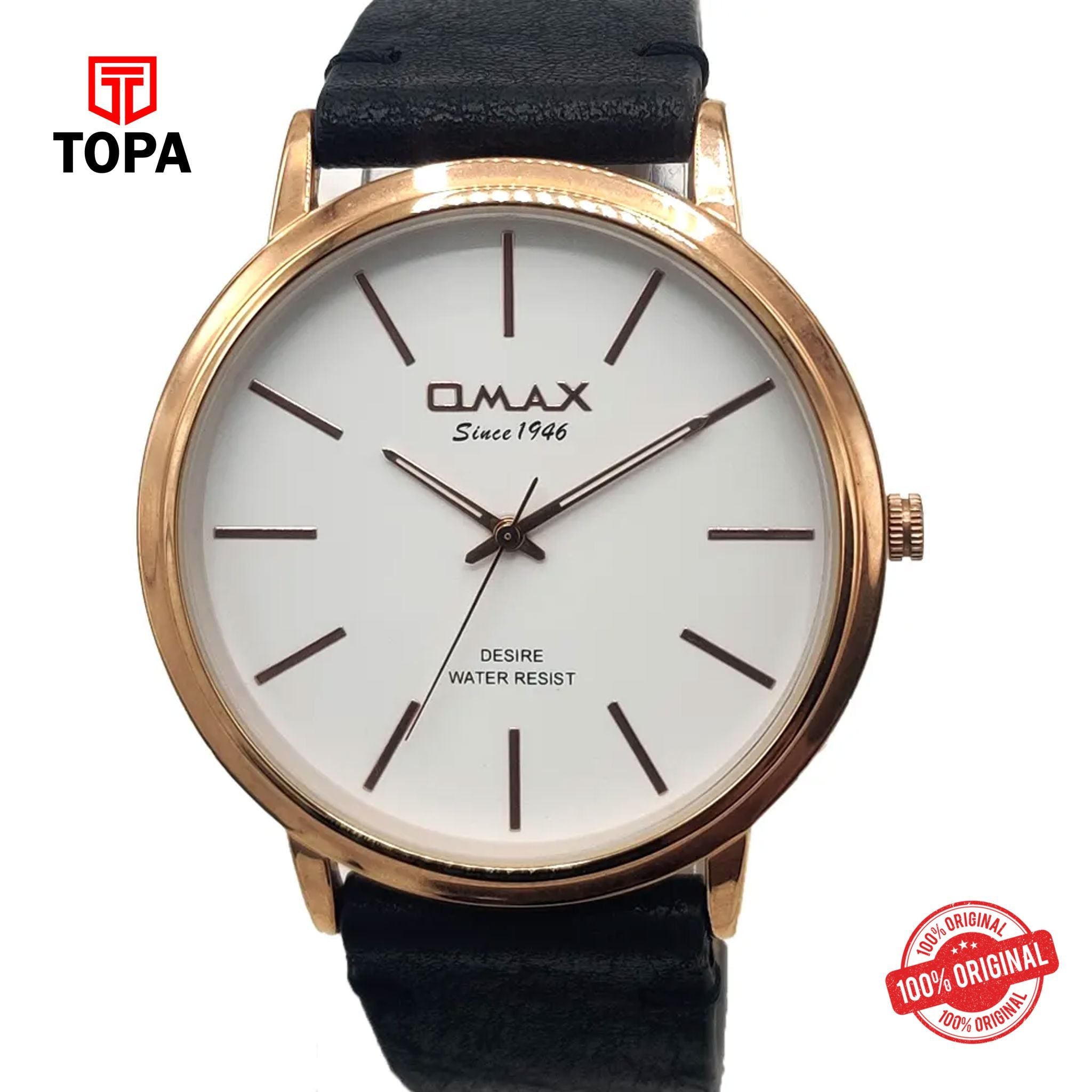 Topa Omax-DX35R35I-Leather-Band-Men-Watch - Product Image 1