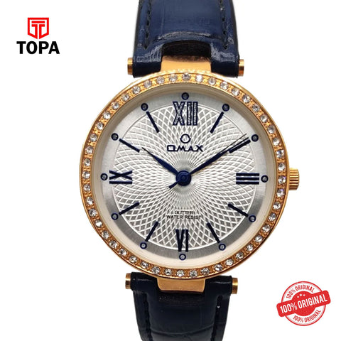 Topa Omax-GT001R64I-Leather-Band-Women-Watch - Product Image 1