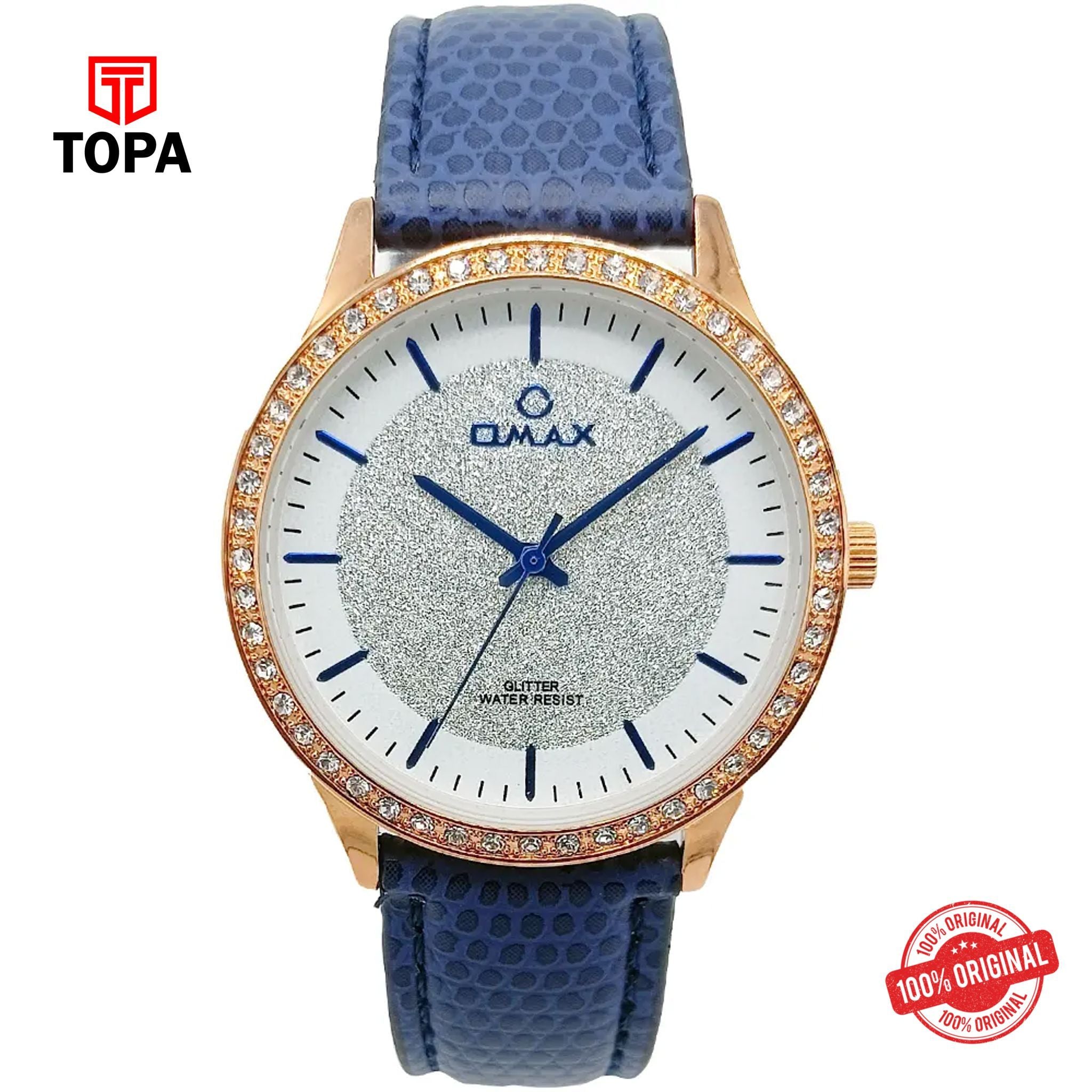 Topa Omax-GT002R64I-Leather-Band-Women-Watch - Product Image 1