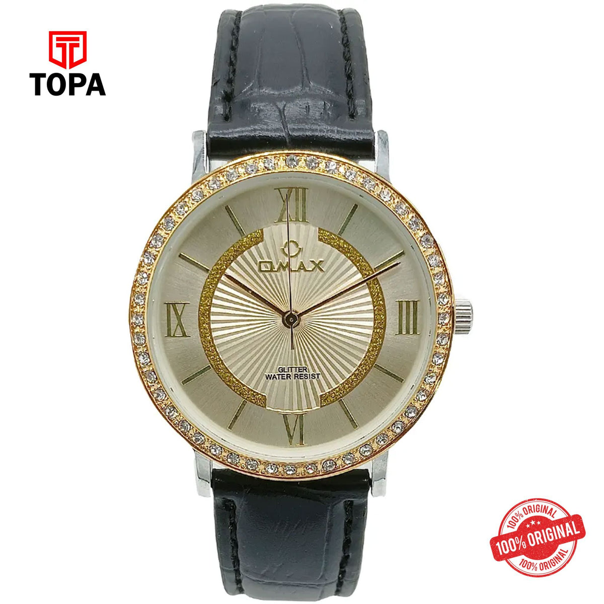 Topa Omax-GT003T12I-Leather-Band-Women-Watch - Product Image 1