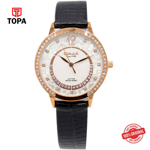 Topa Omax-GT004R62I-Leather-Band-Women-Watch - Product Image 1