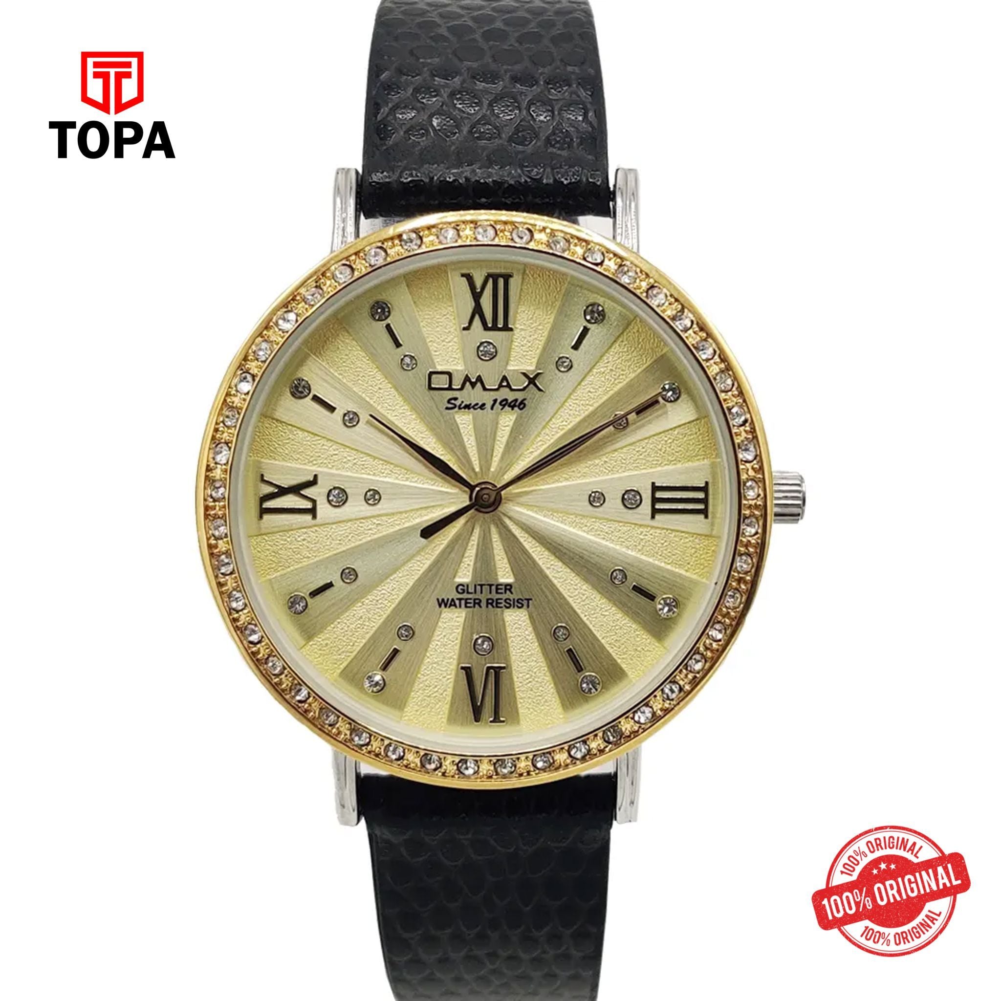 Topa Omax-GT006T12I-Leather-Band-Women-Watch - Product Image 1