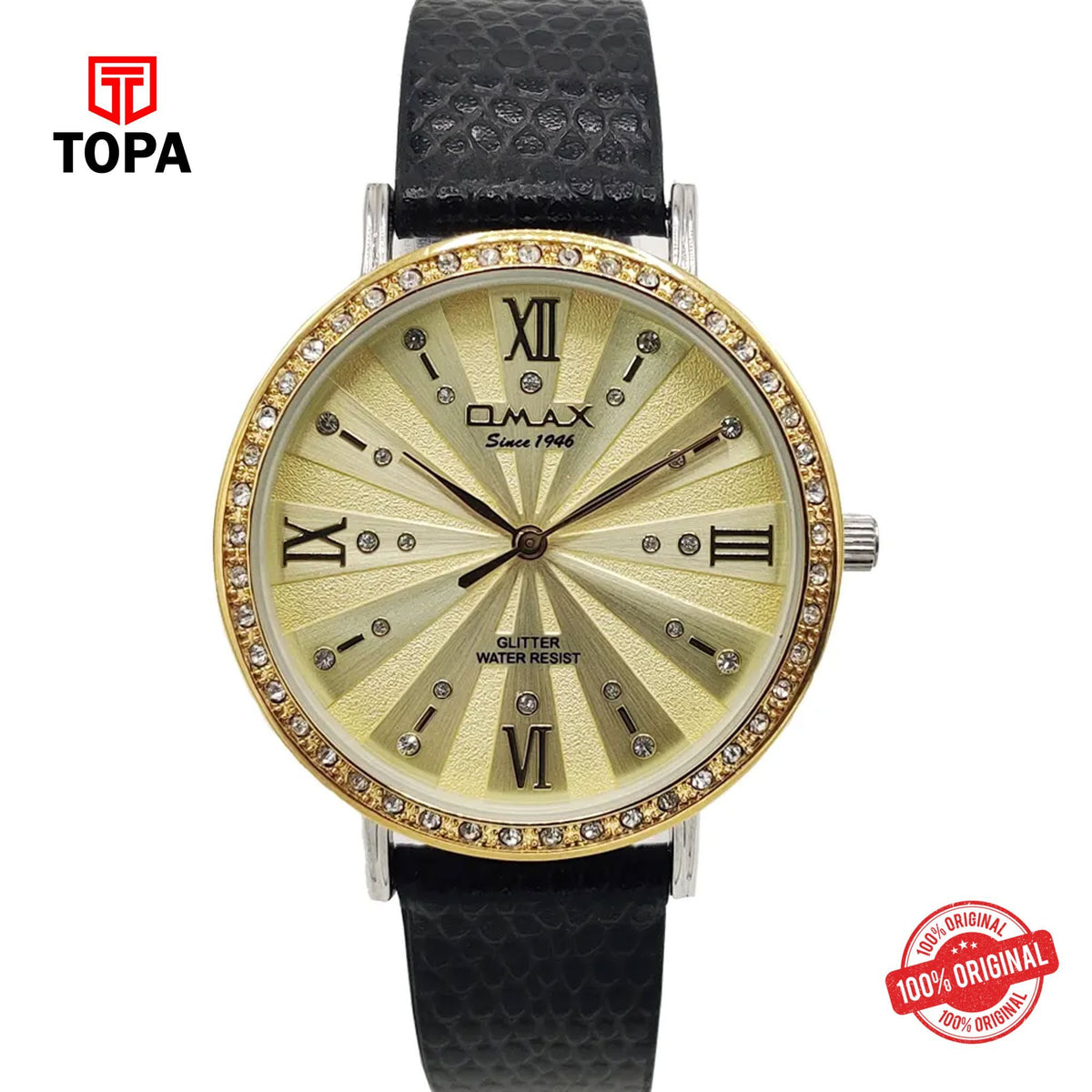 Topa Omax-GT006T12I-Leather-Band-Women-Watch - Product Image 1