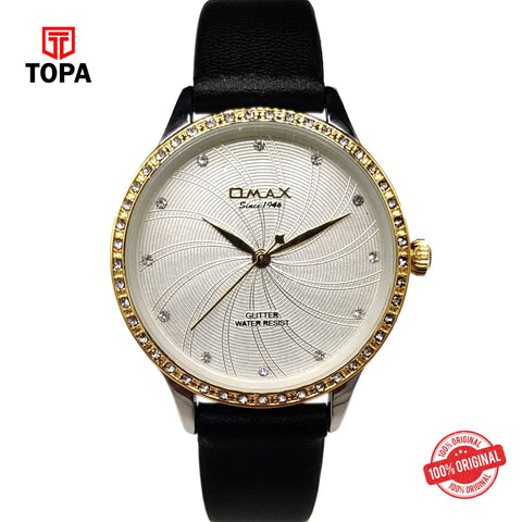 Topa Omax-GT007T62I-Leather-Band-Women-Watch - Product Image 1