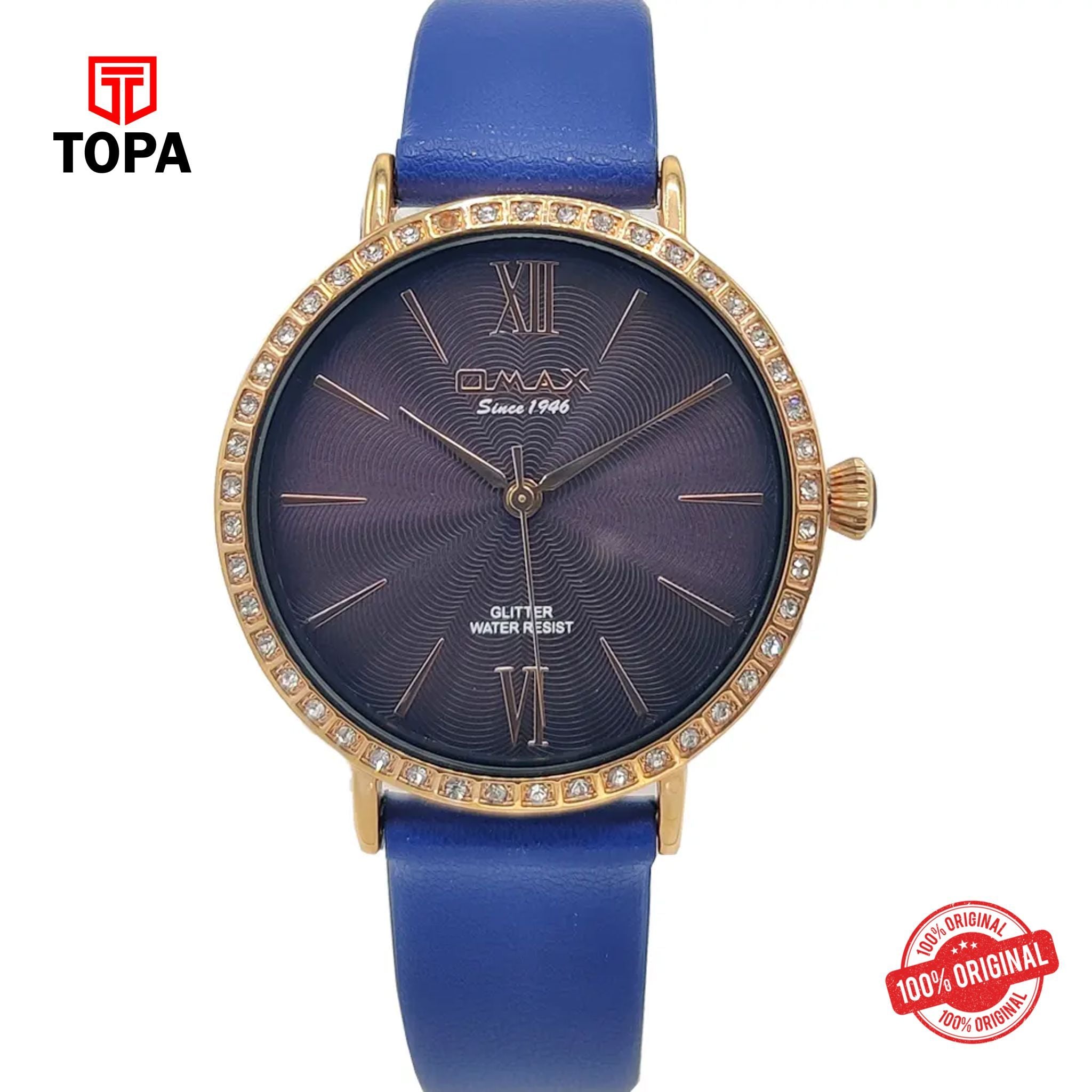 Topa Omax-GT008R44I-Leather-Band-Women-Watch - Product Image 1