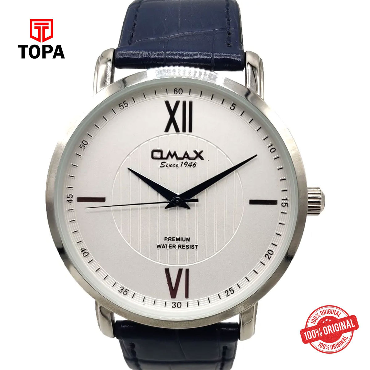 Topa Omax-GU03P64I-Leather-Band-Men-Watch - Product Image 1