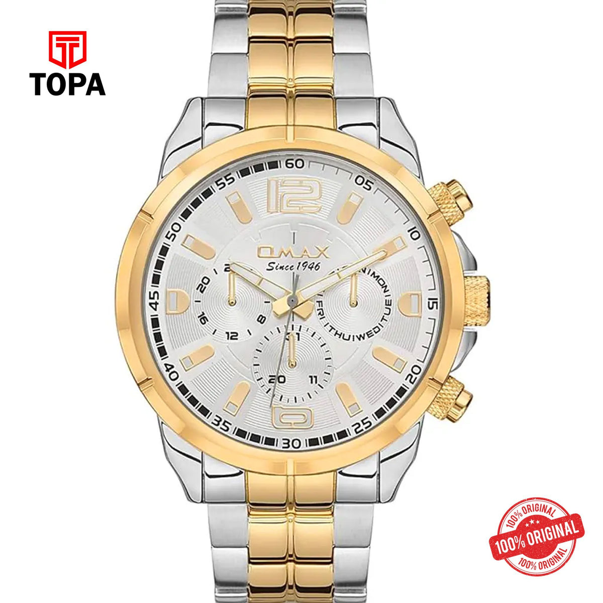 Topa Omax-GX14C3CI-Metal-Band-Men-Watch - Product Image 1