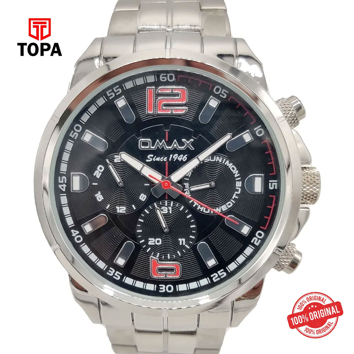 Topa Omax-GX14P26I-Metal-Band-Men-Watch - Product Image 1
