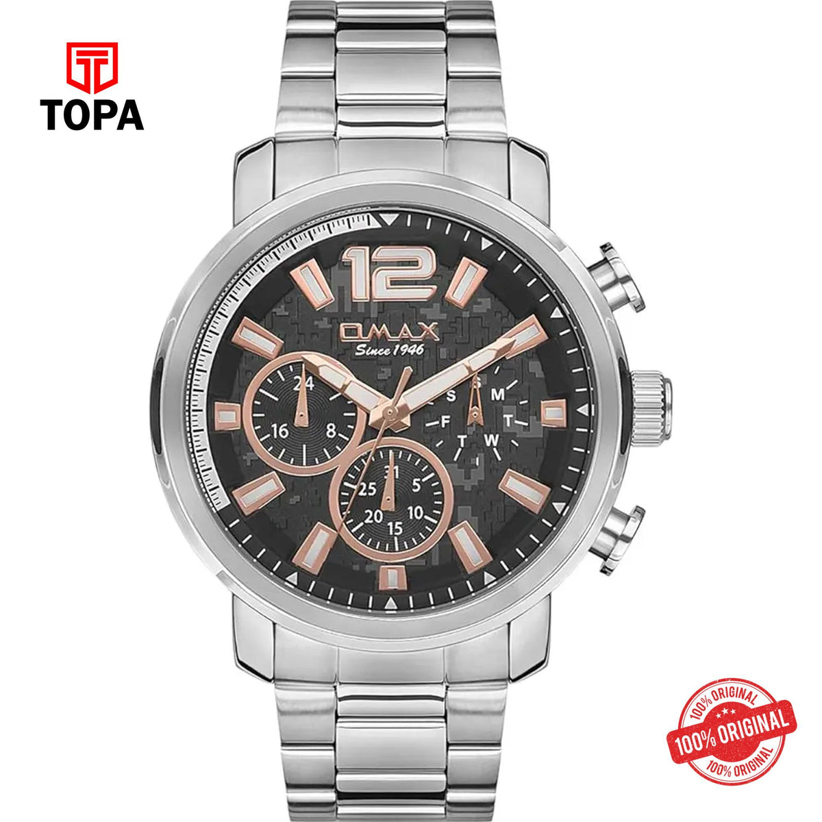 Topa Omax-GX16P26O-Metal-Band-Men-Watch - Product Image 1