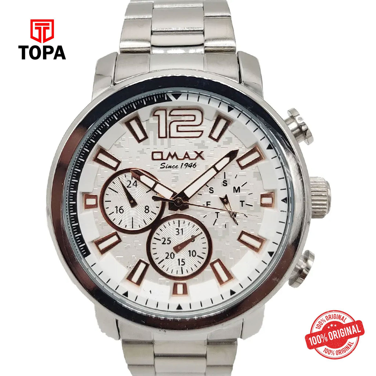 Topa Omax-GX16P36O-Metal-Band-Men-Watch - Product Image 1