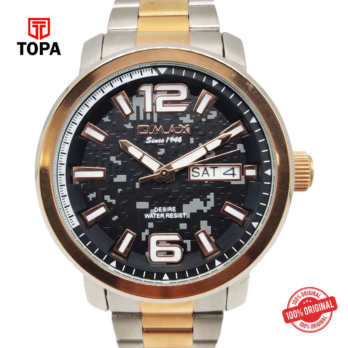 Topa Omax-GX25C2CI-Metal-Band-Men-Watch - Product Image 1
