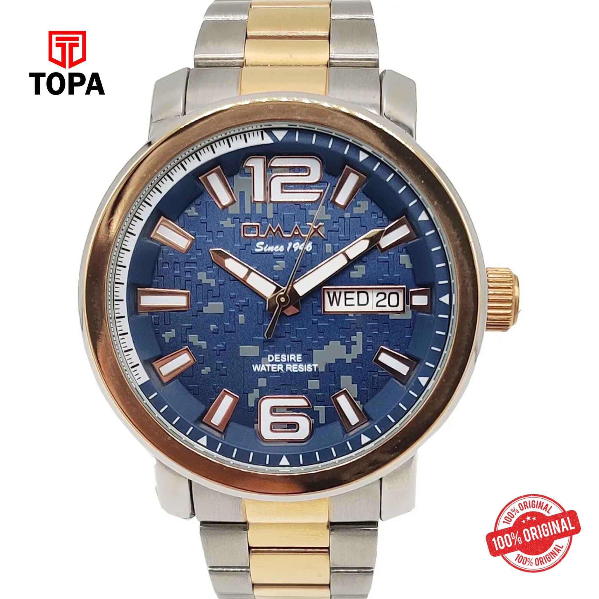 Topa Omax-GX25C4CI-Metal-Band-Men-Watch - Product Image 1