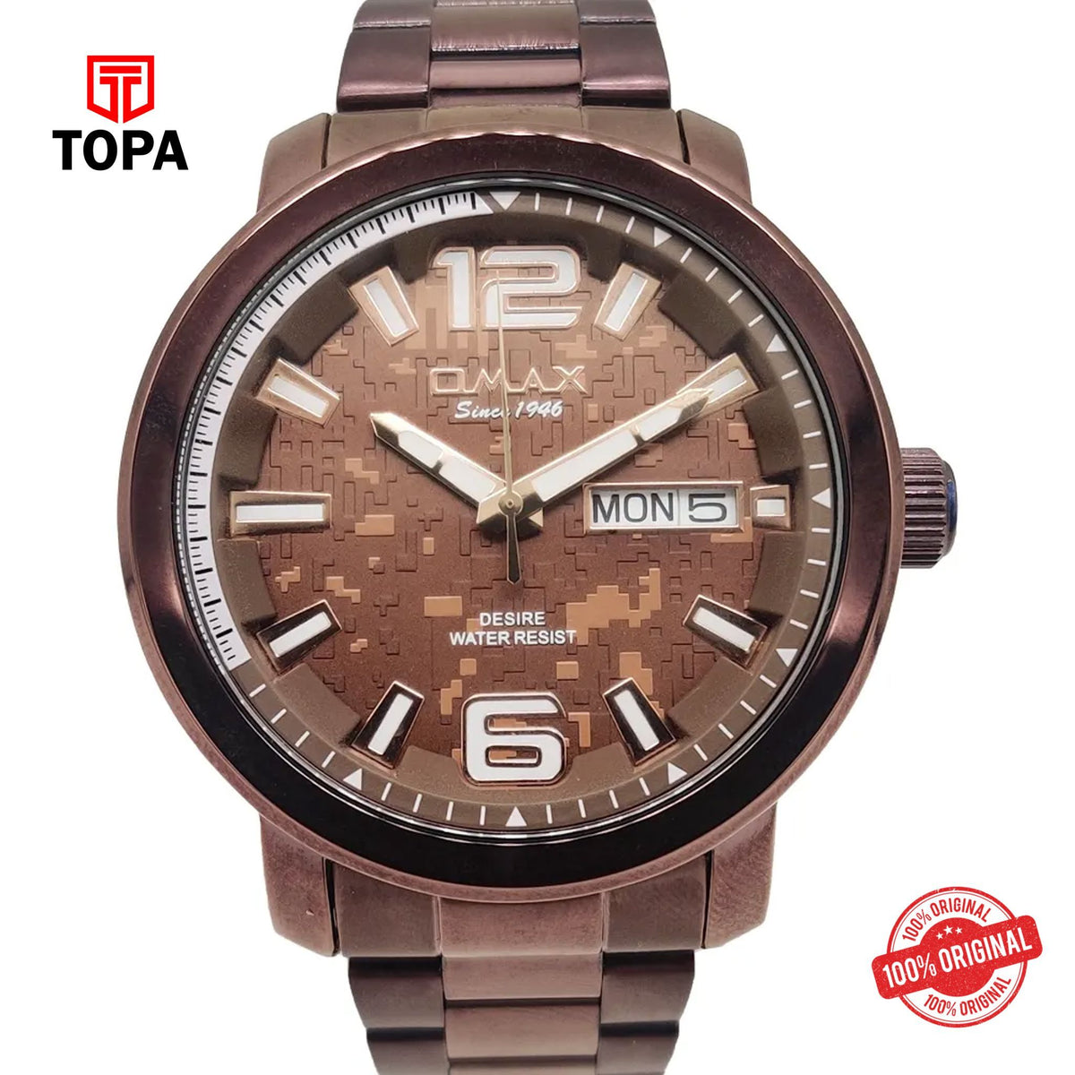 Topa Omax-GX25F55I-Metal-Band-Men-Watch - Product Image 1