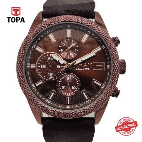 Topa Omax-GX37F55I-Leather-Band-Men-Watch - Product Image 1