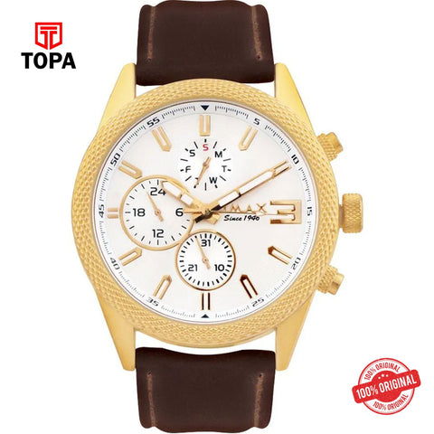 Topa Omax-GX37G35I-Leather-Band-Men-Watch - Product Image 1