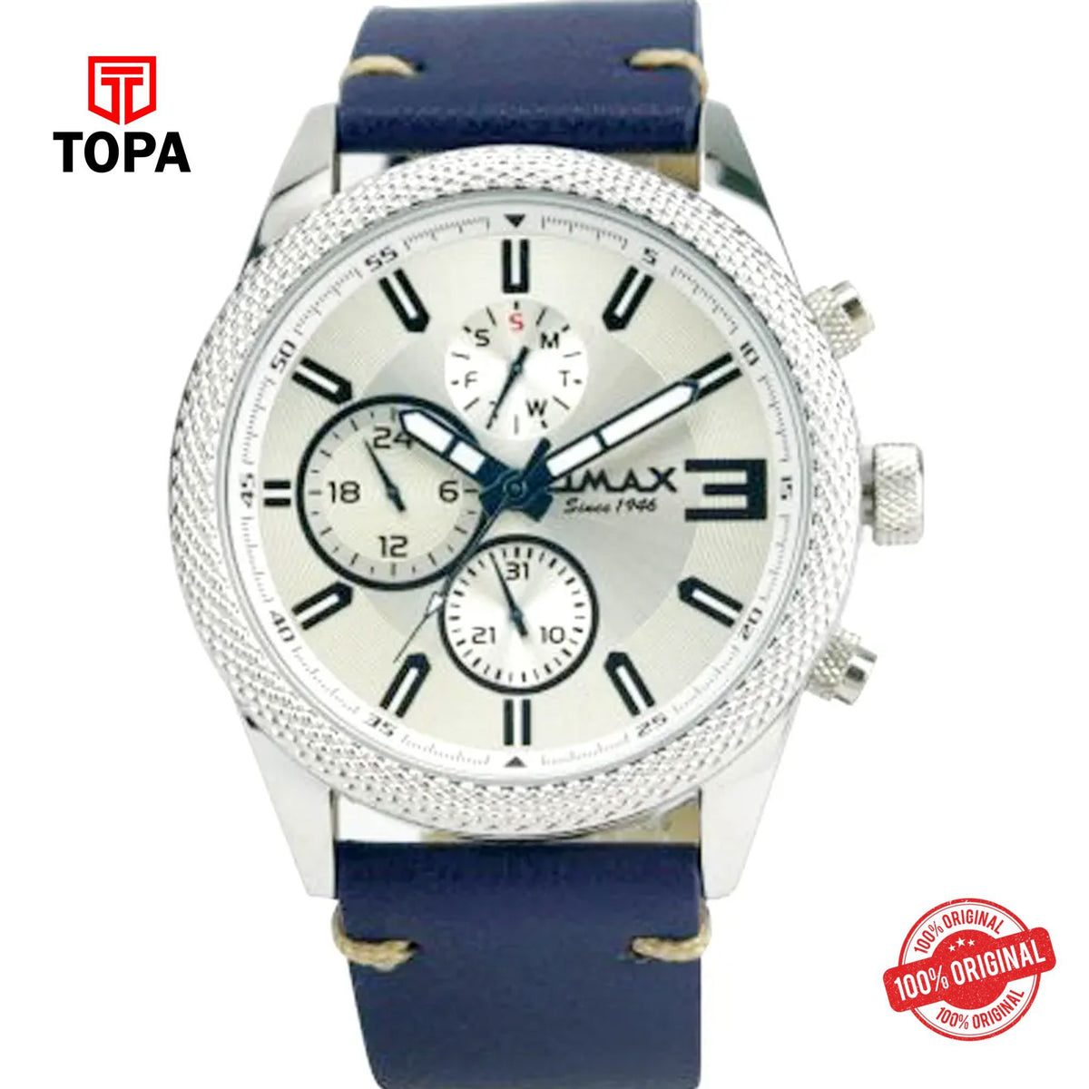 Topa Omax-GX37P64I-Leather-Band-Men-Watch - Product Image 1