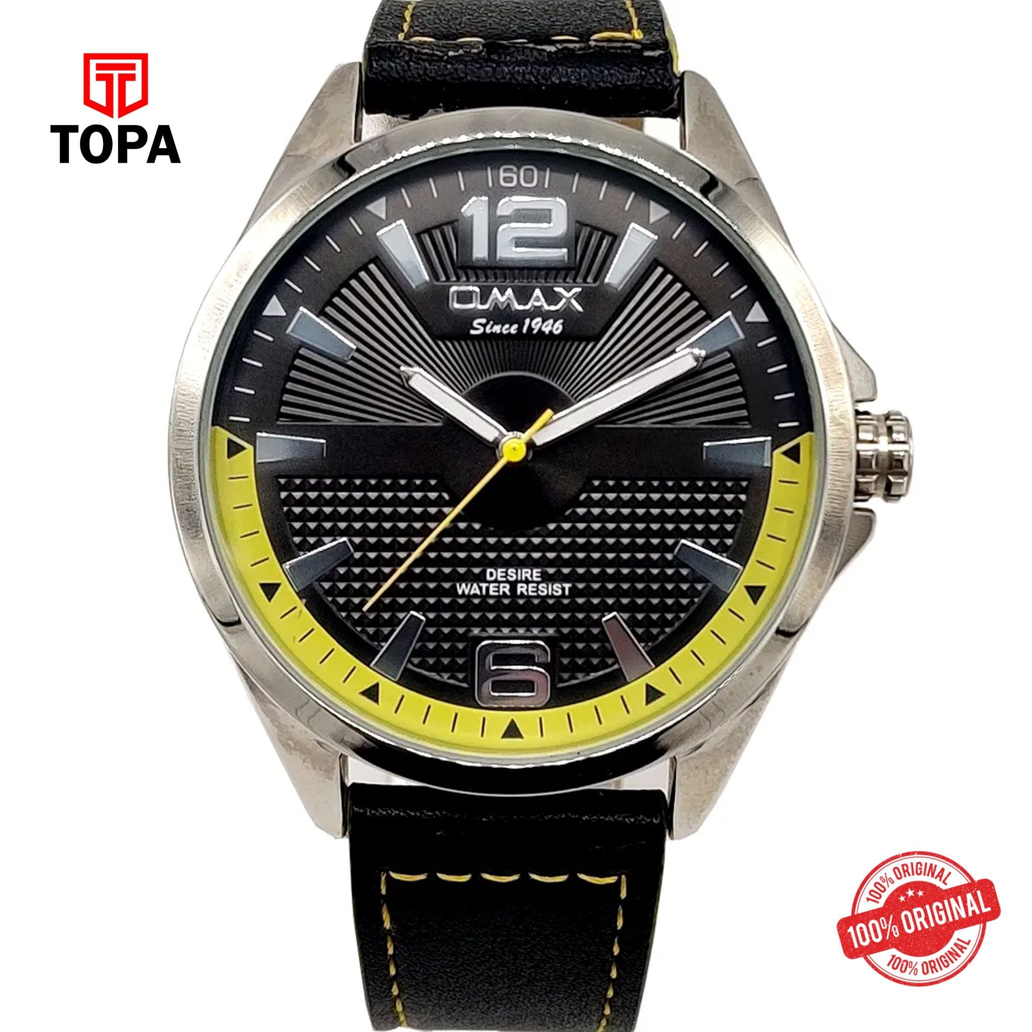 Topa Omax-GX44P22I-Leather-Band-Men-Watch - Product Image 1
