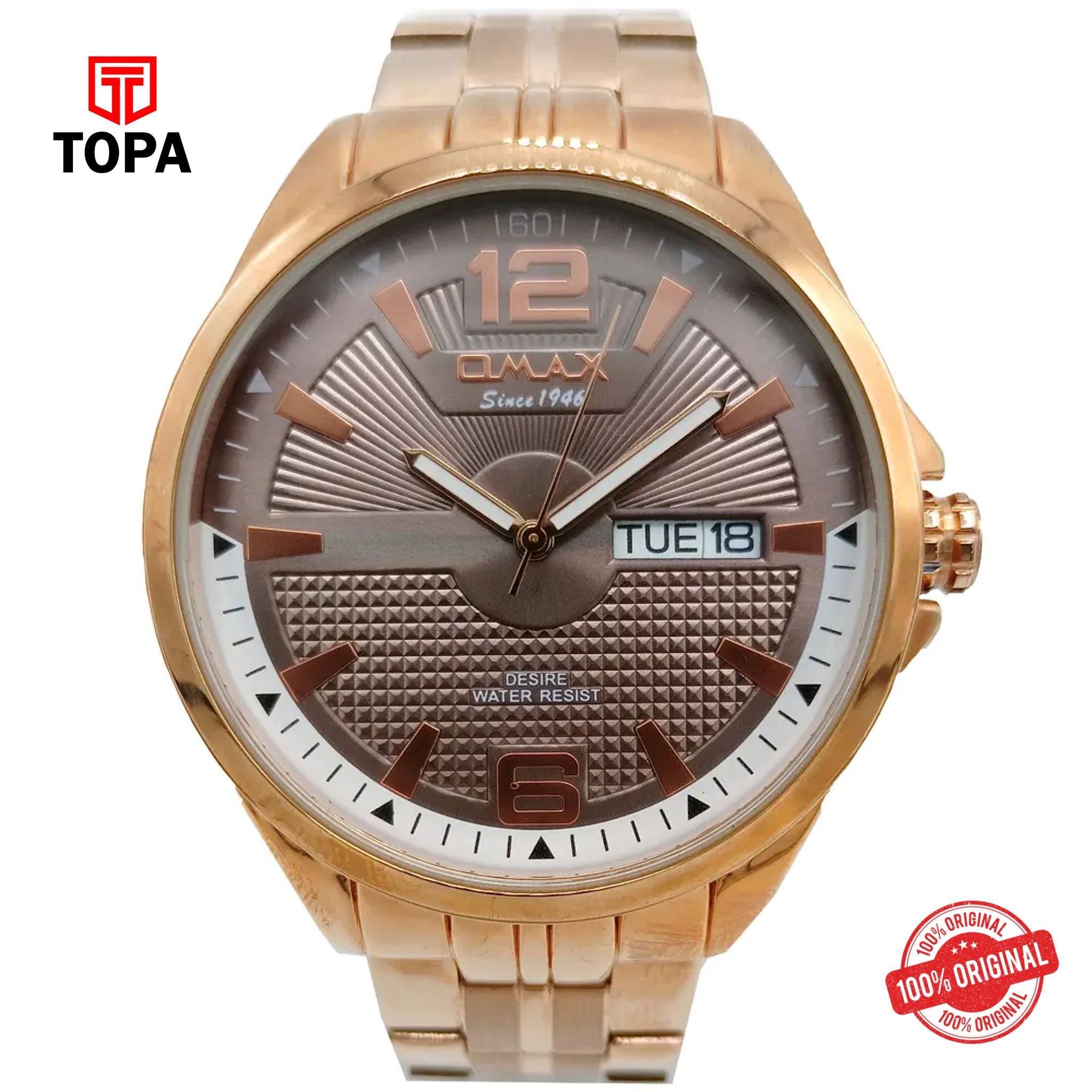 Topa Omax-GX48R48I-Metal-Band-Men-Watch - Product Image 1