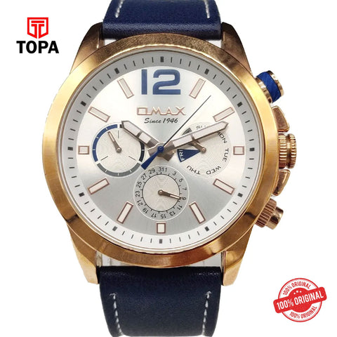 Topa Omax-GX54R64I-Leather-Band-Men-Watch - Product Image 1