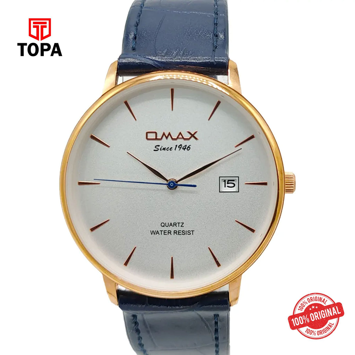 Topa Omax-HD03R64I-Leather-Band-Men-Watch - Product Image 1